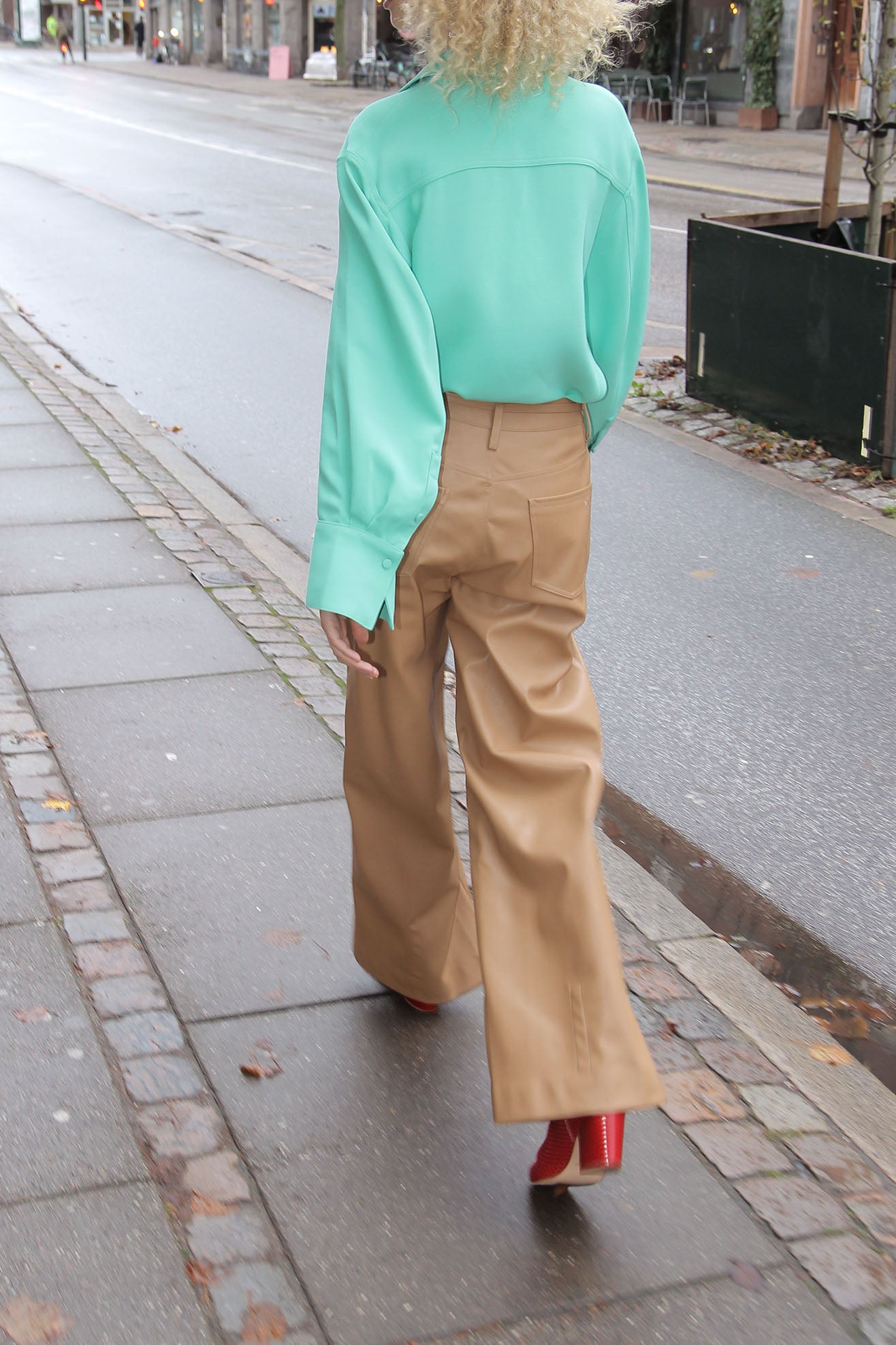 MR. LARKIN, Betty Leather Pant, Camel