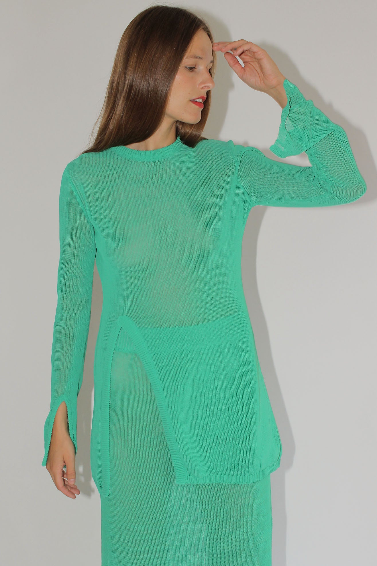 MR. LARKIN, Ellie Knit Tunic, Seafoam