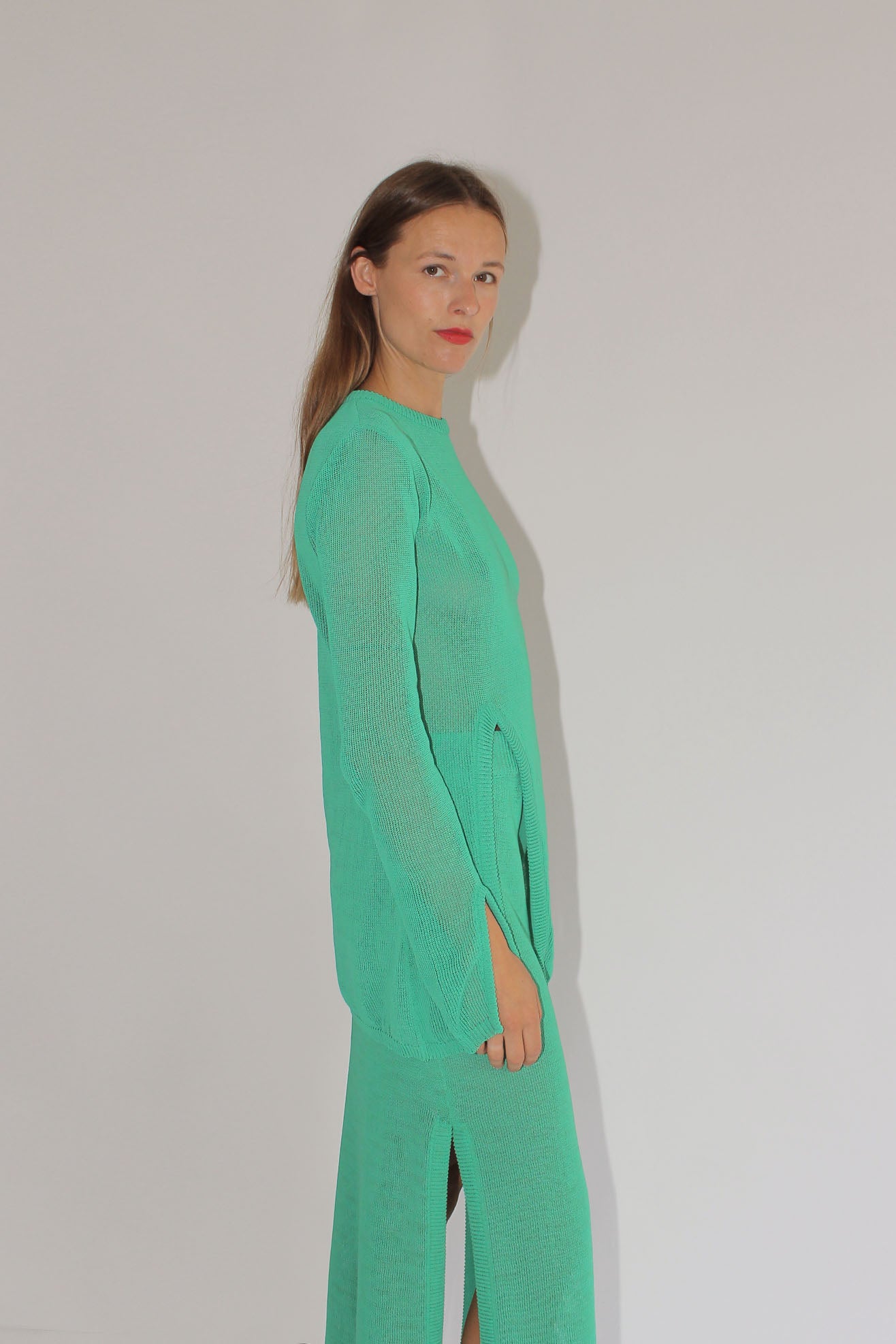 MR. LARKIN, Ellie Knit Tunic, Seafoam