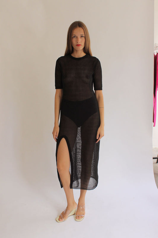 MR. LARKIN, Freddy Knit Dress, Black