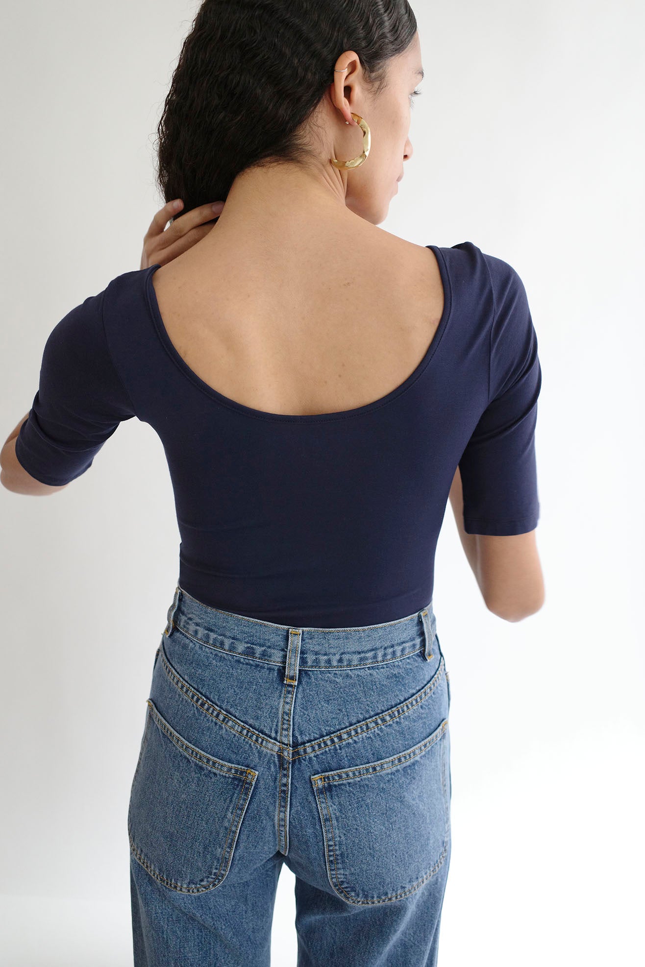 MR. LARKIN, Gracie Bodysuit, Navy