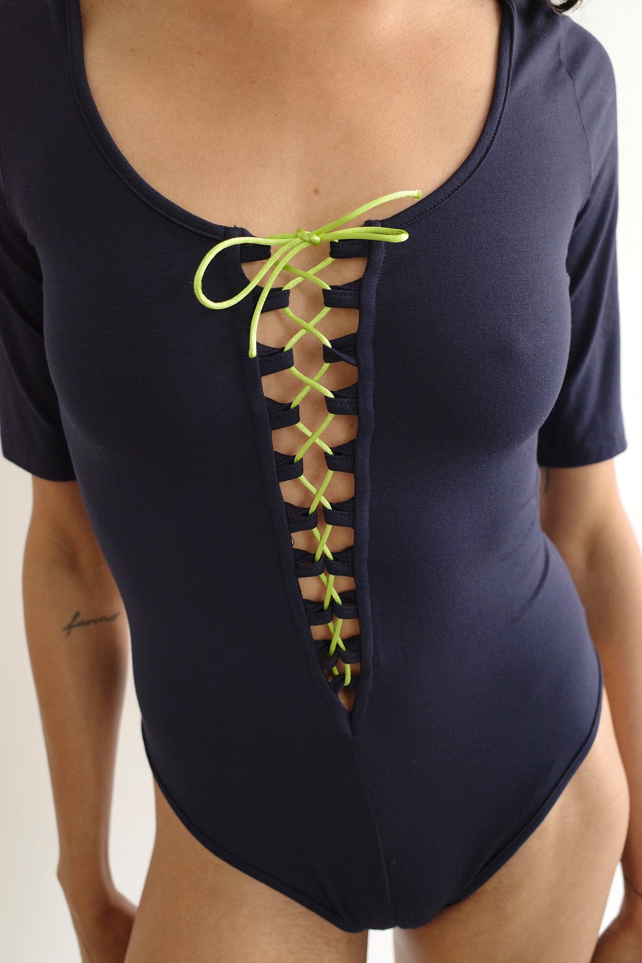 MR. LARKIN, Gracie Bodysuit, Navy