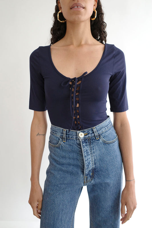 MR. LARKIN, Gracie Bodysuit, Navy