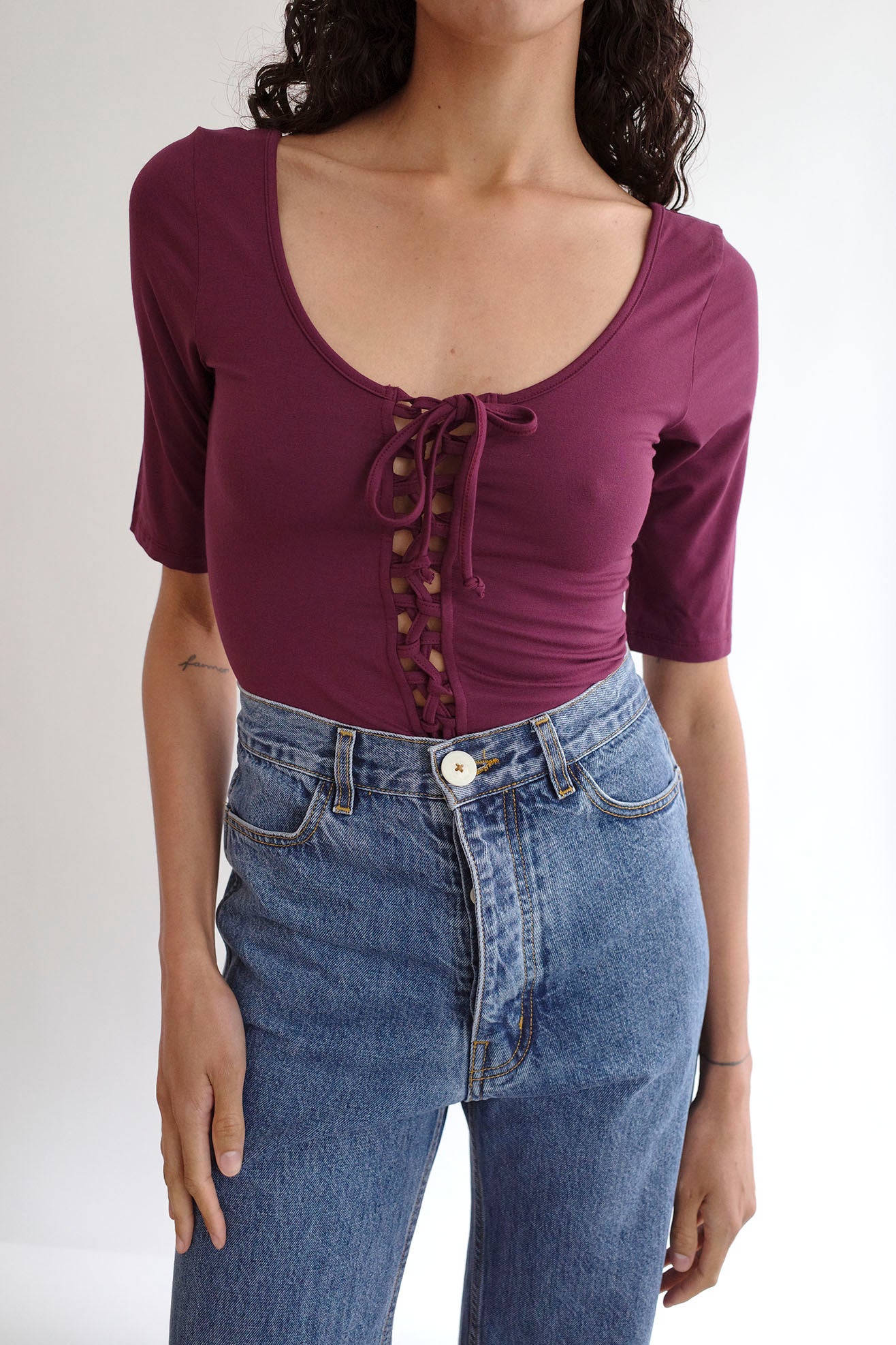 MR. LARKIN, Gracie Bodysuit, Wine
