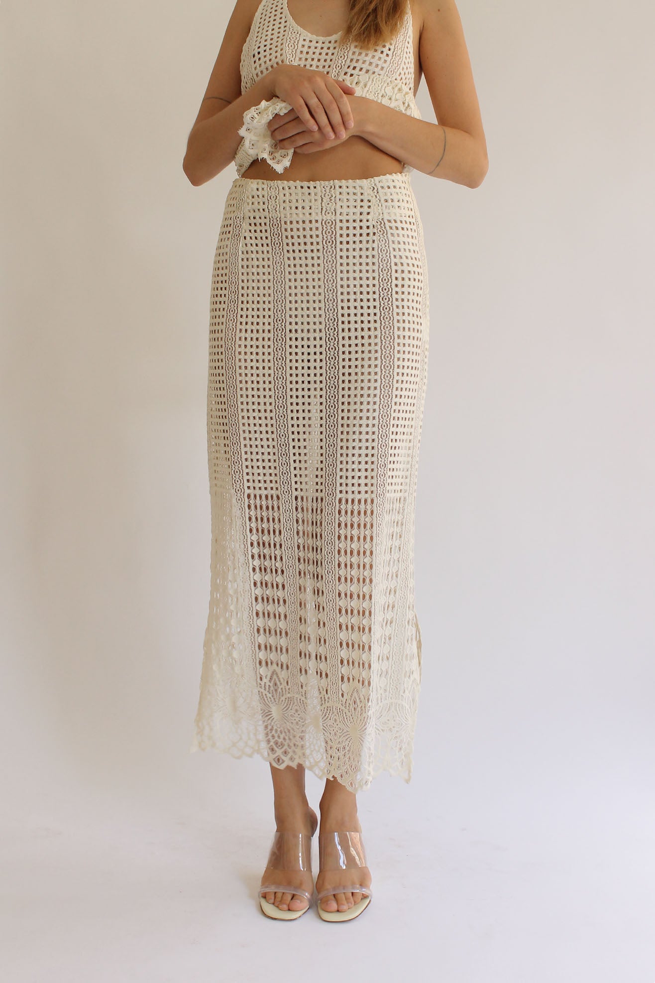 MR. LARKIN, LouLou Skirt, Gatsby Lace, Ivory