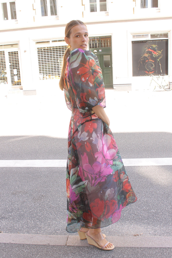 MR. LARKIN, Lexi Organza Dress, Painted Floral
