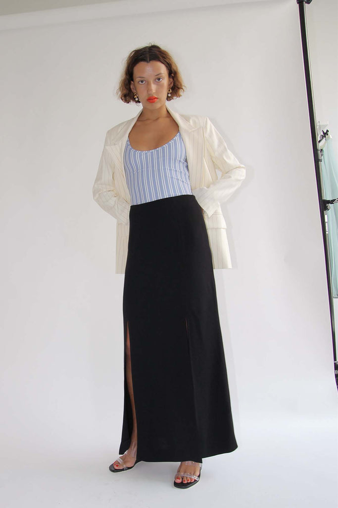 MR. LARKIN, Long LouLou Skirt, Black