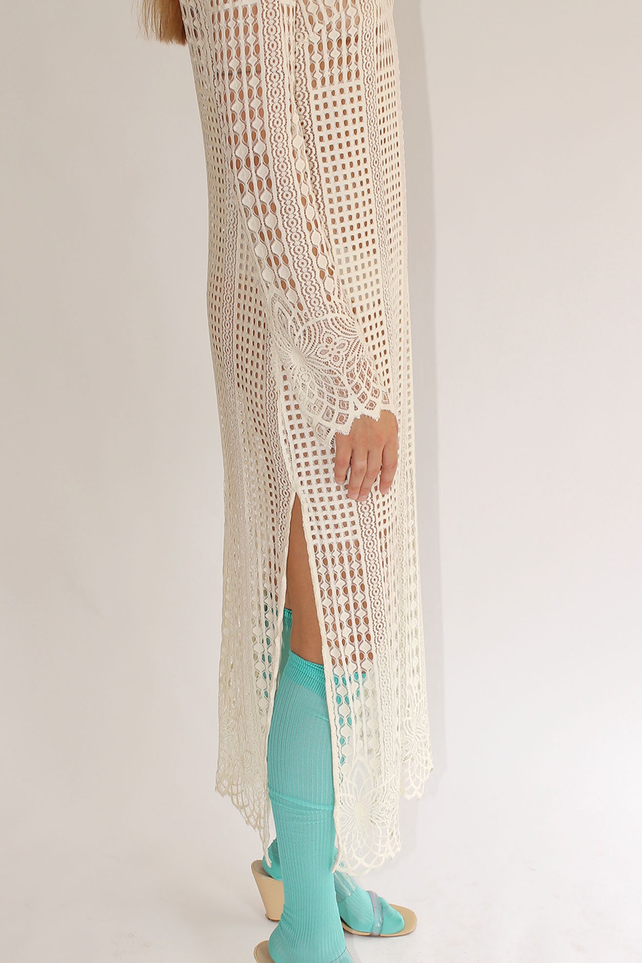 MR. LARKIN, Mara Dress, Gatsby Lace, Ivory