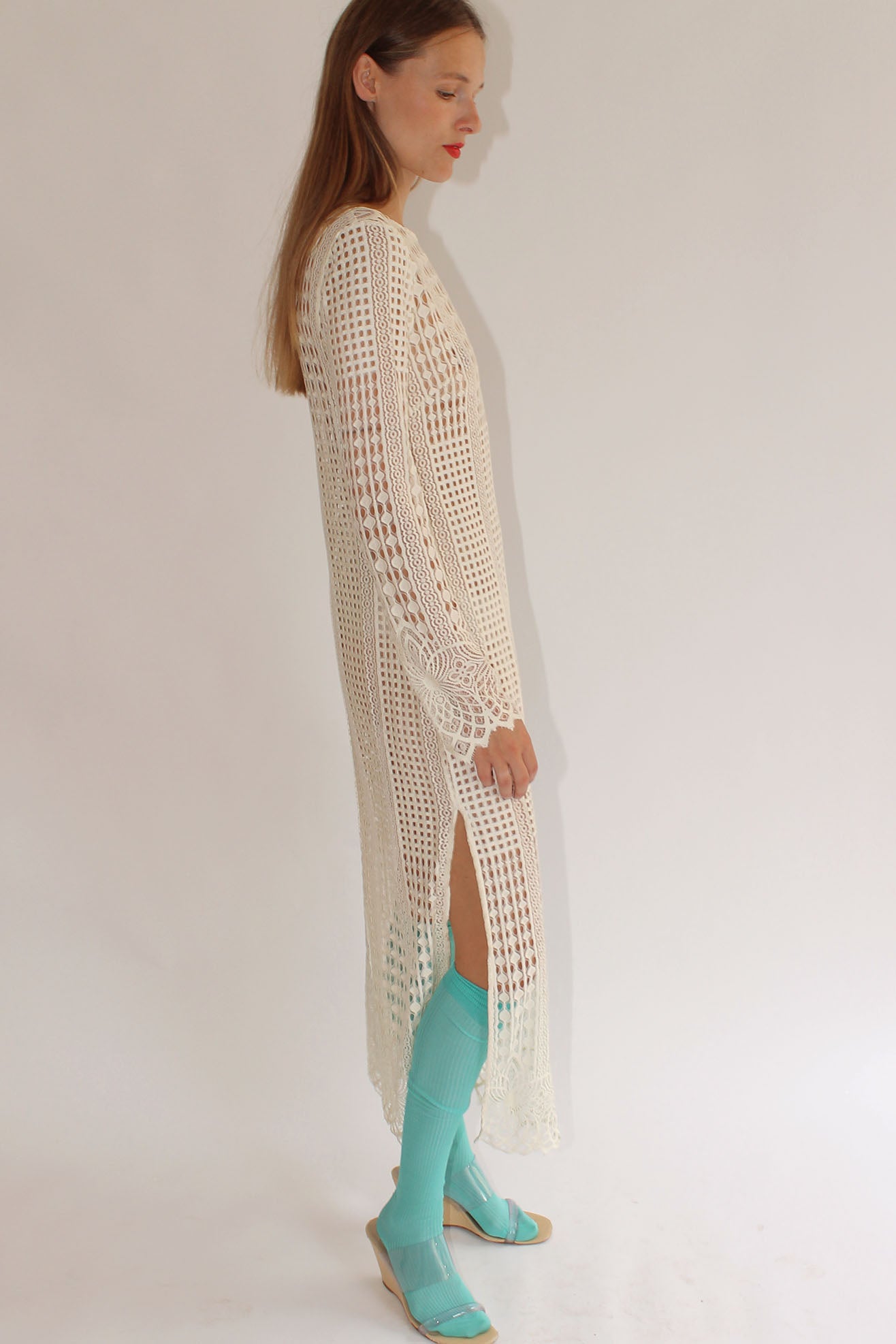 MR. LARKIN, Mara Dress, Gatsby Lace, Ivory