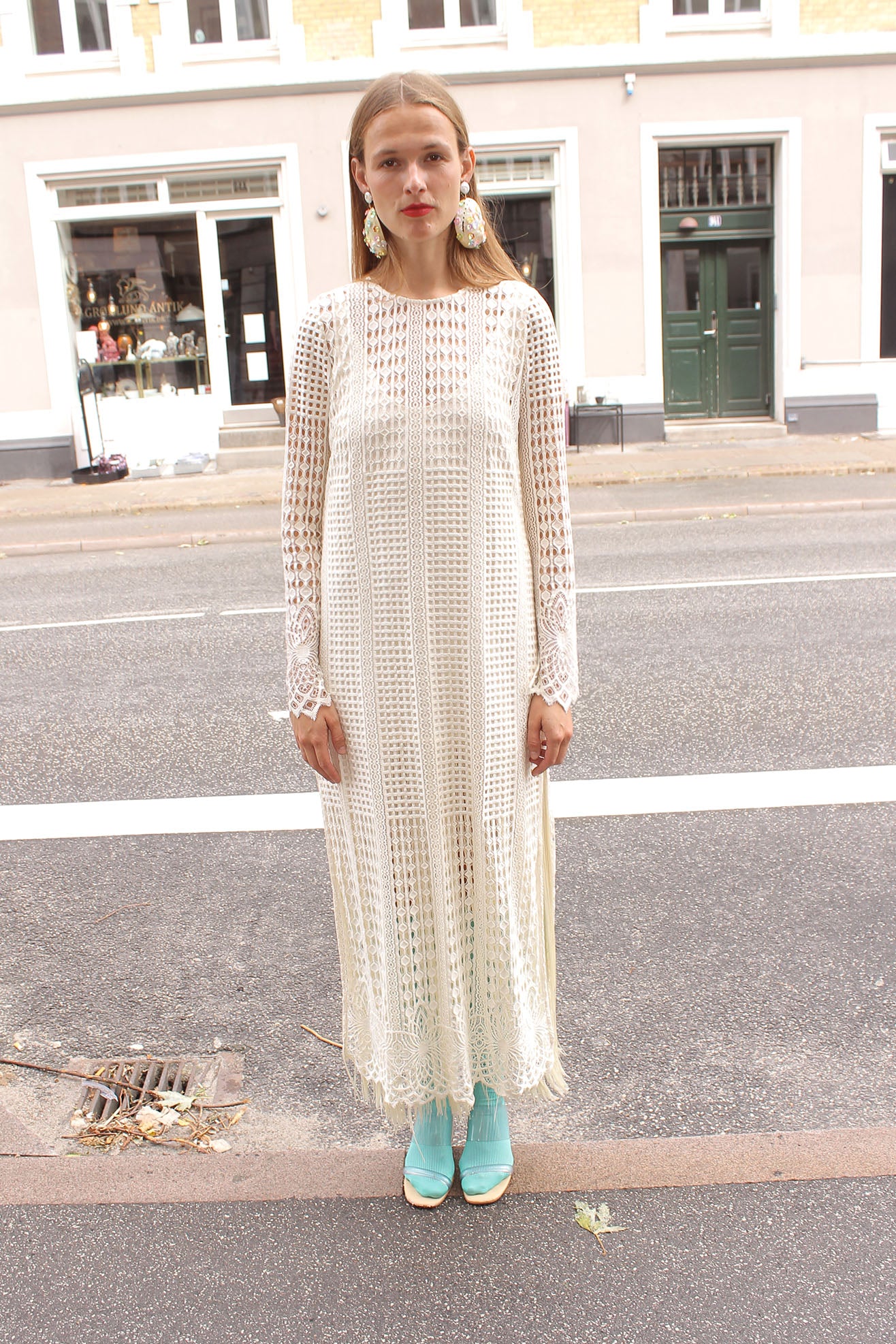 MR. LARKIN, Mara Dress, Gatsby Lace, Ivory