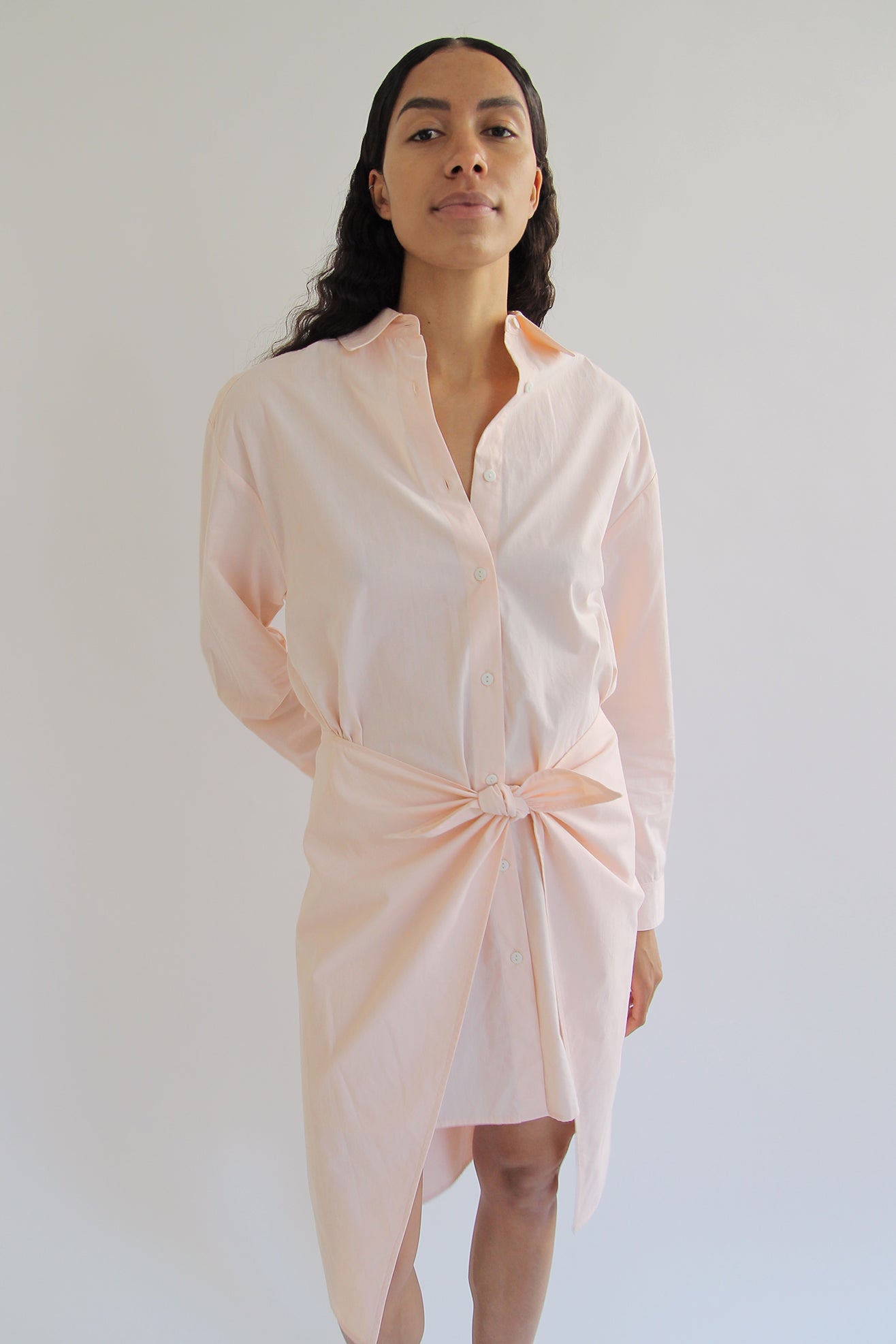 MR. LARKIN, Nik Wrap Dress, Pale Peach