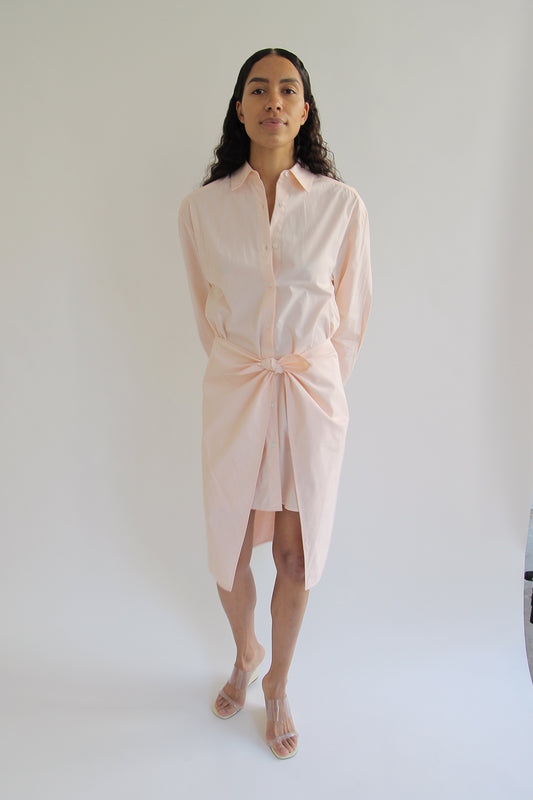 MR. LARKIN, Nik Wrap Dress, Pale Peach