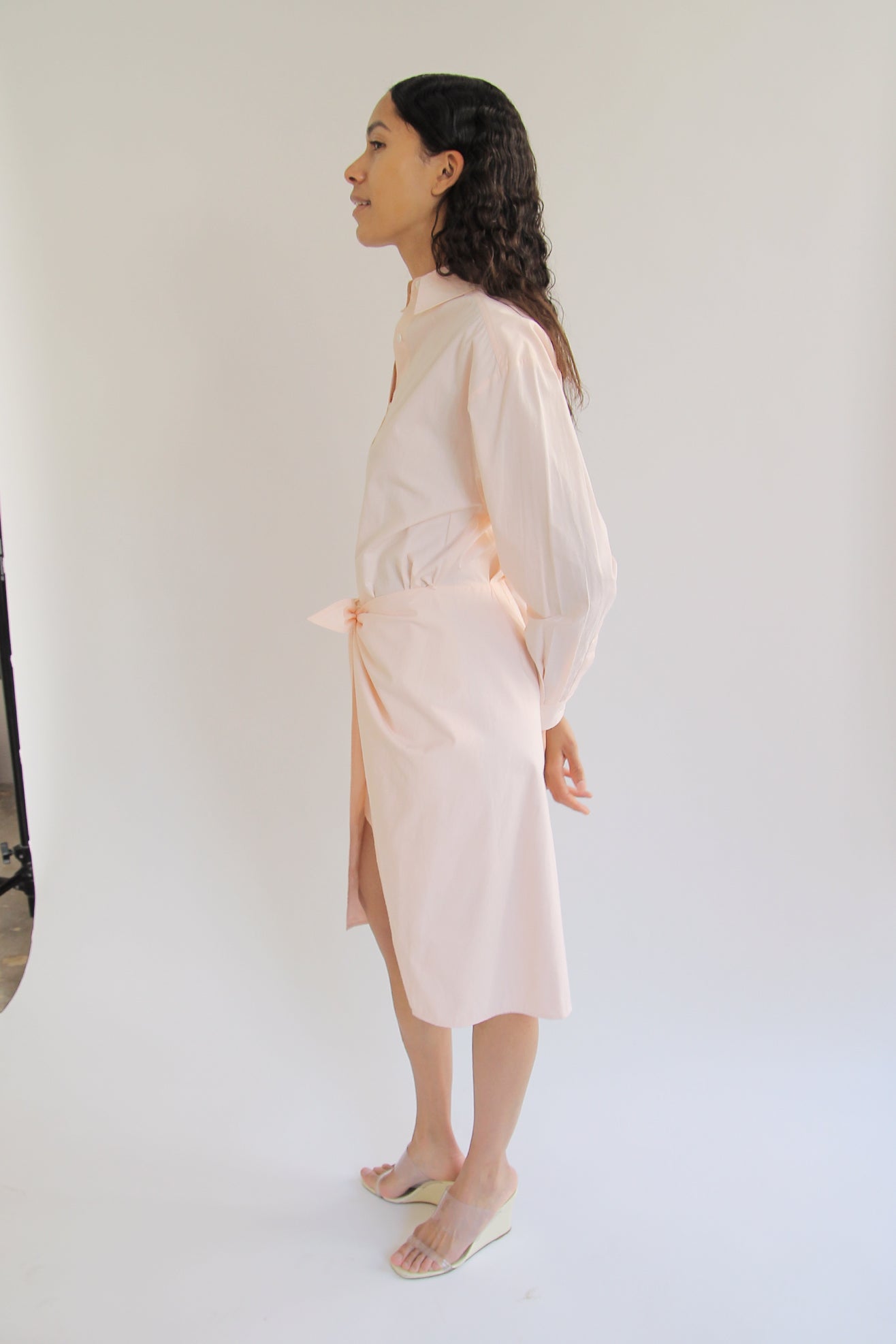 MR. LARKIN, Nik Wrap Dress, Pale Peach