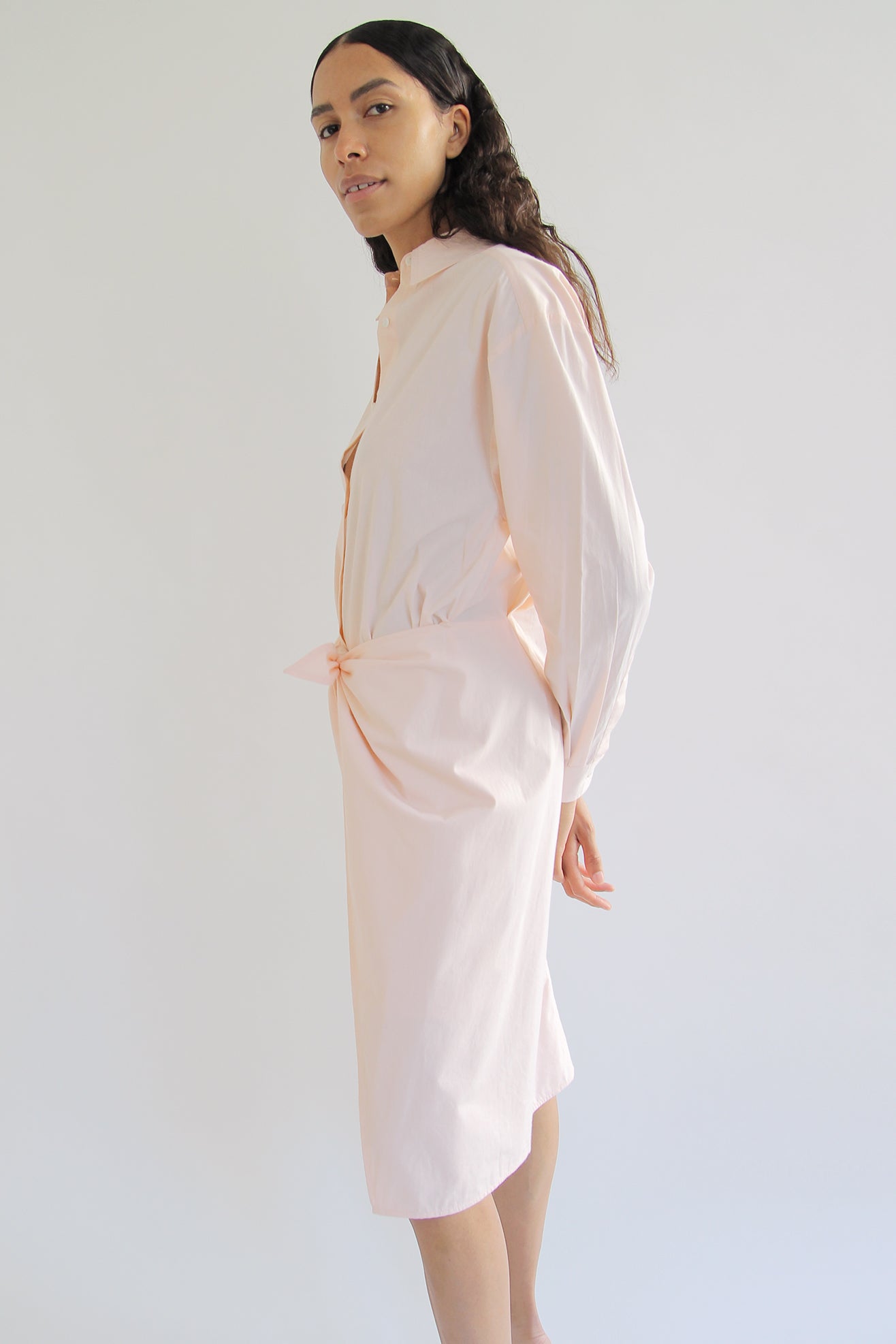 MR. LARKIN, Nik Wrap Dress, Pale Peach