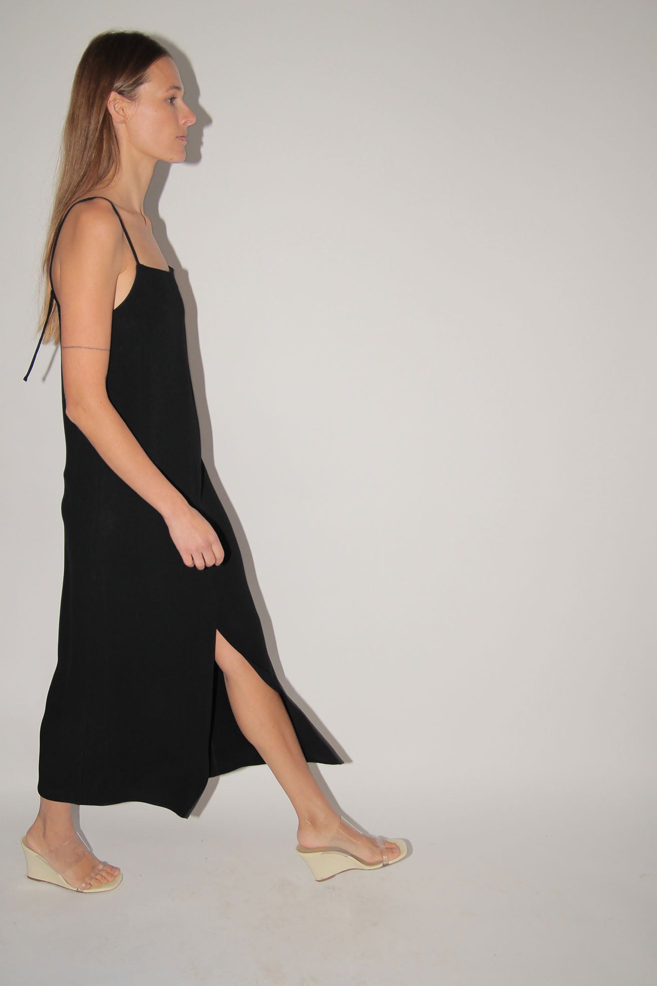 MR. LARKIN, Owen Slip Dress, Black