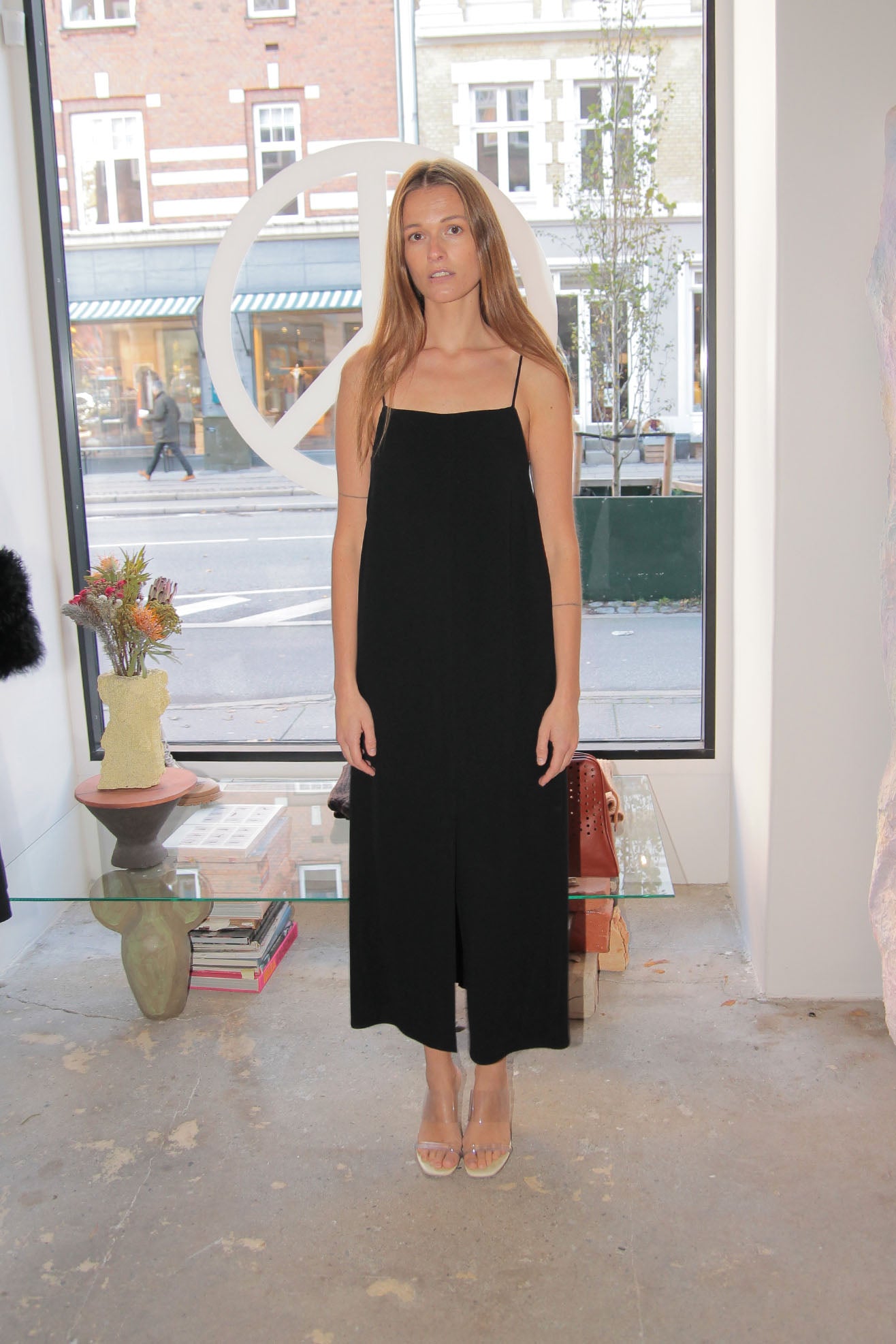 MR. LARKIN, Owen Slip Dress, Black
