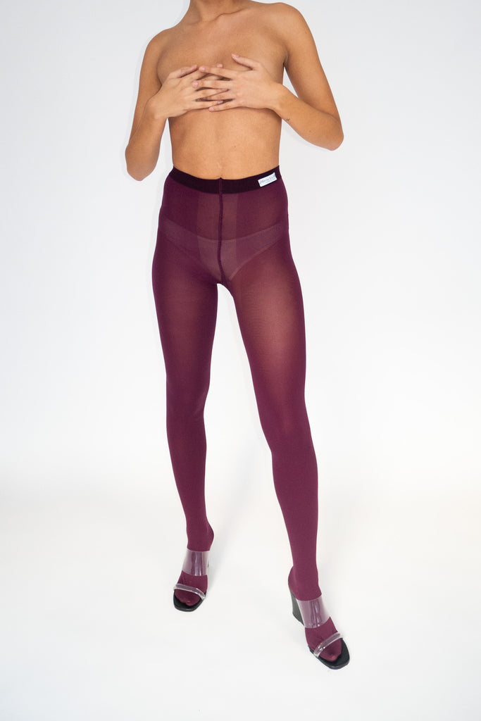 MARIA LA ROSA, Tights, Bordeaux