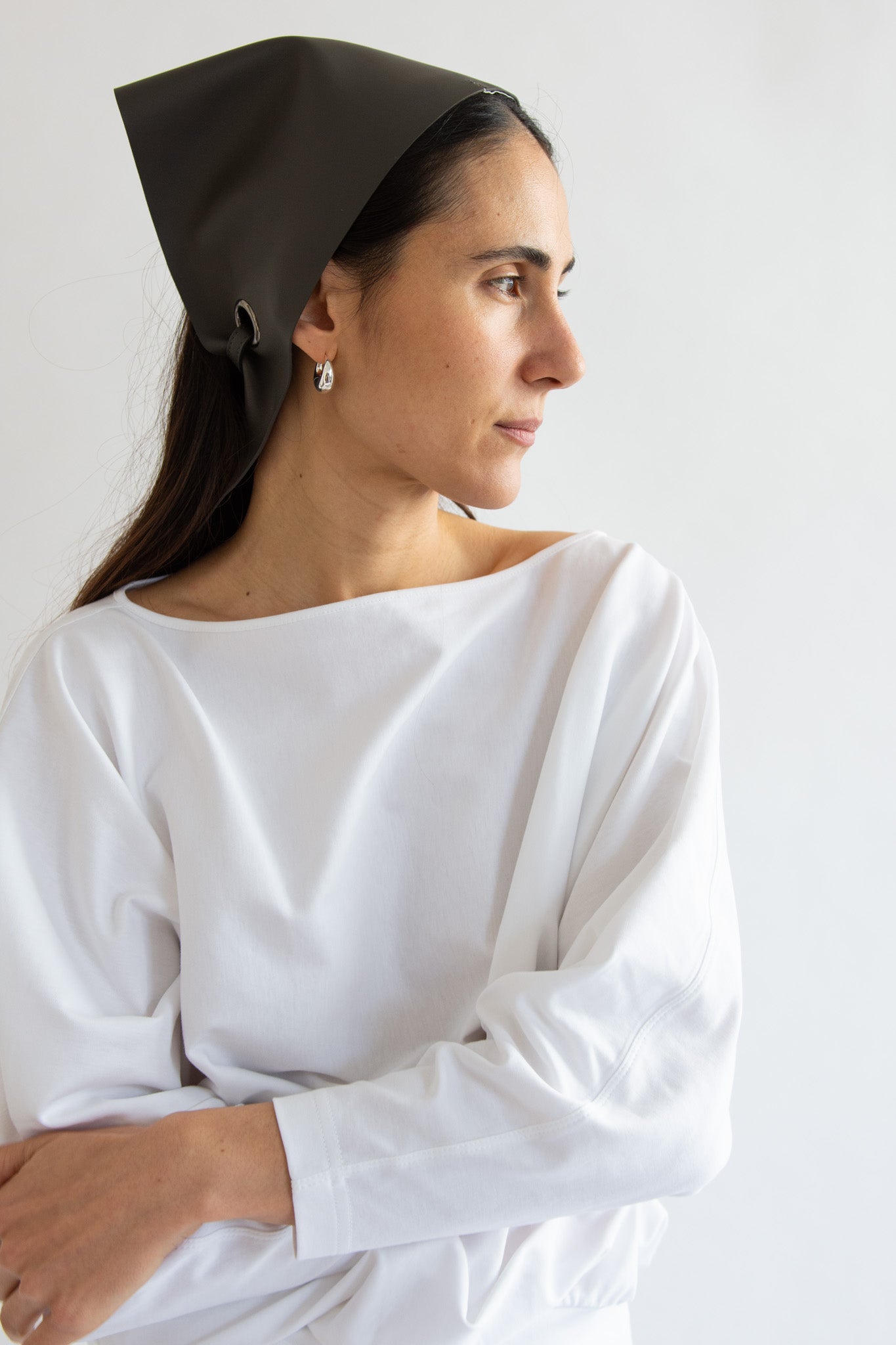 LAMIA LAGHA, Taxi, Belt/Bandana, Dark Olive/Brown
