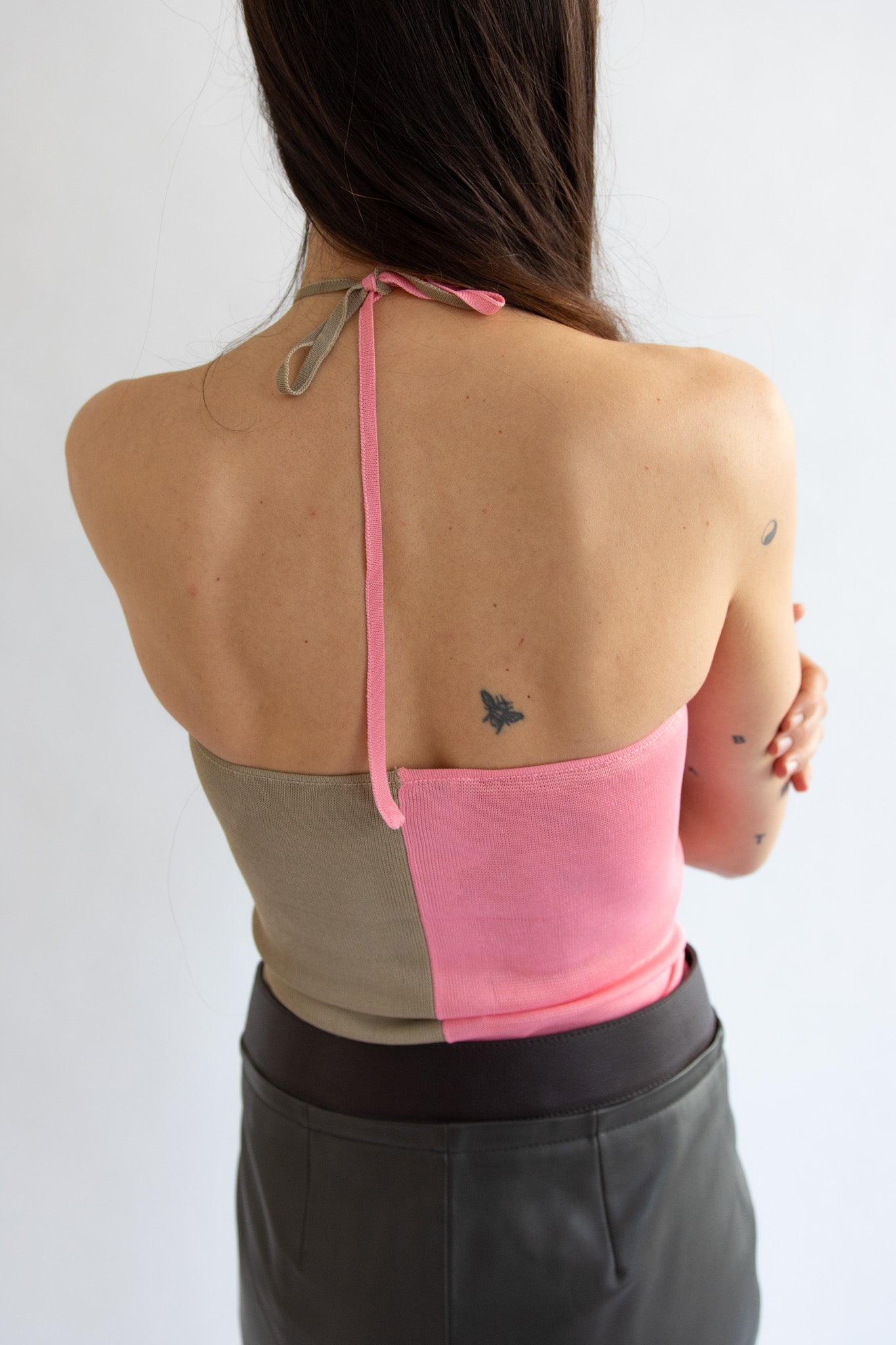 LAMIA LAGHA, Hana Top, Sand/Pink