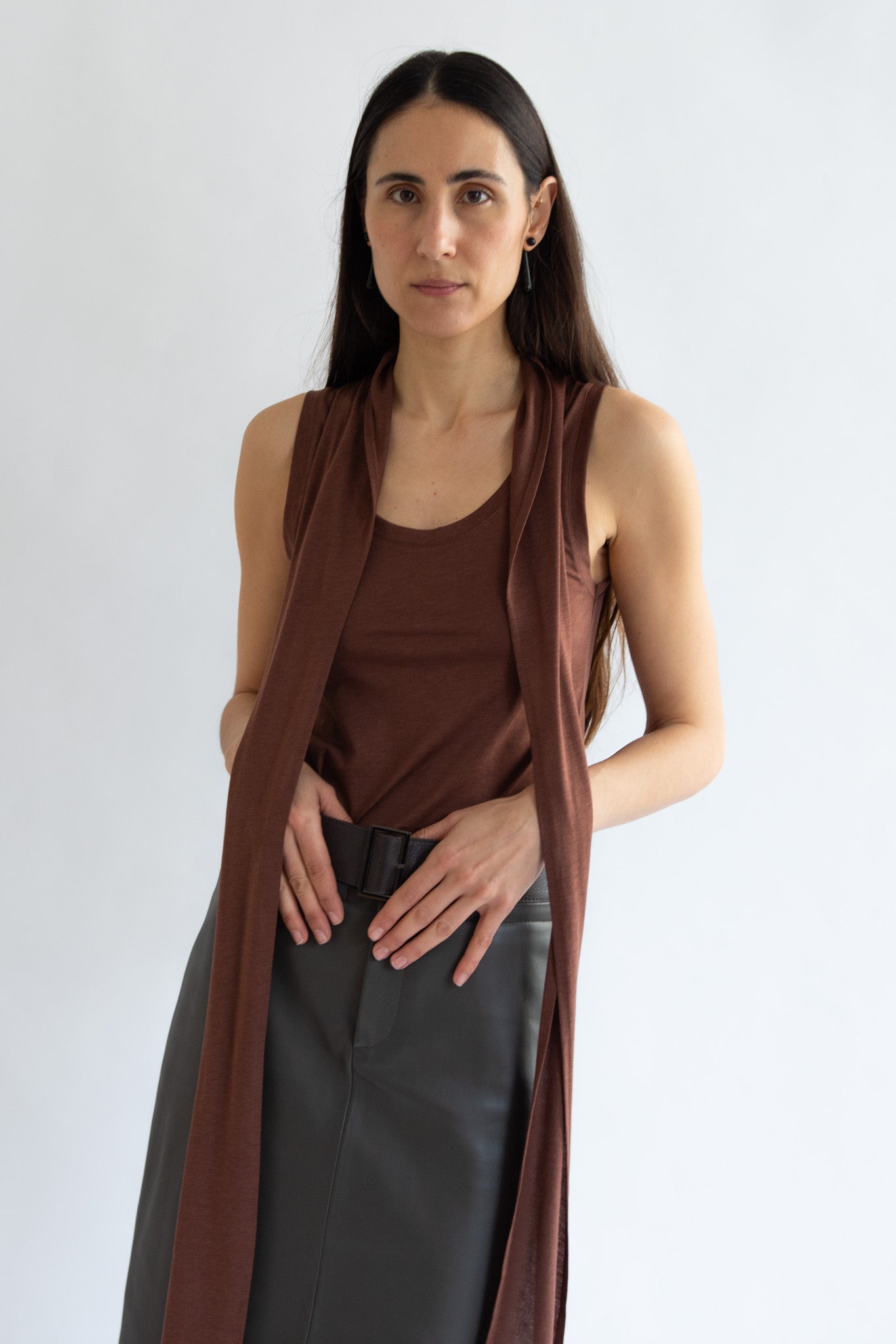 LAMIA LAGHA, LouLou Top, Brown