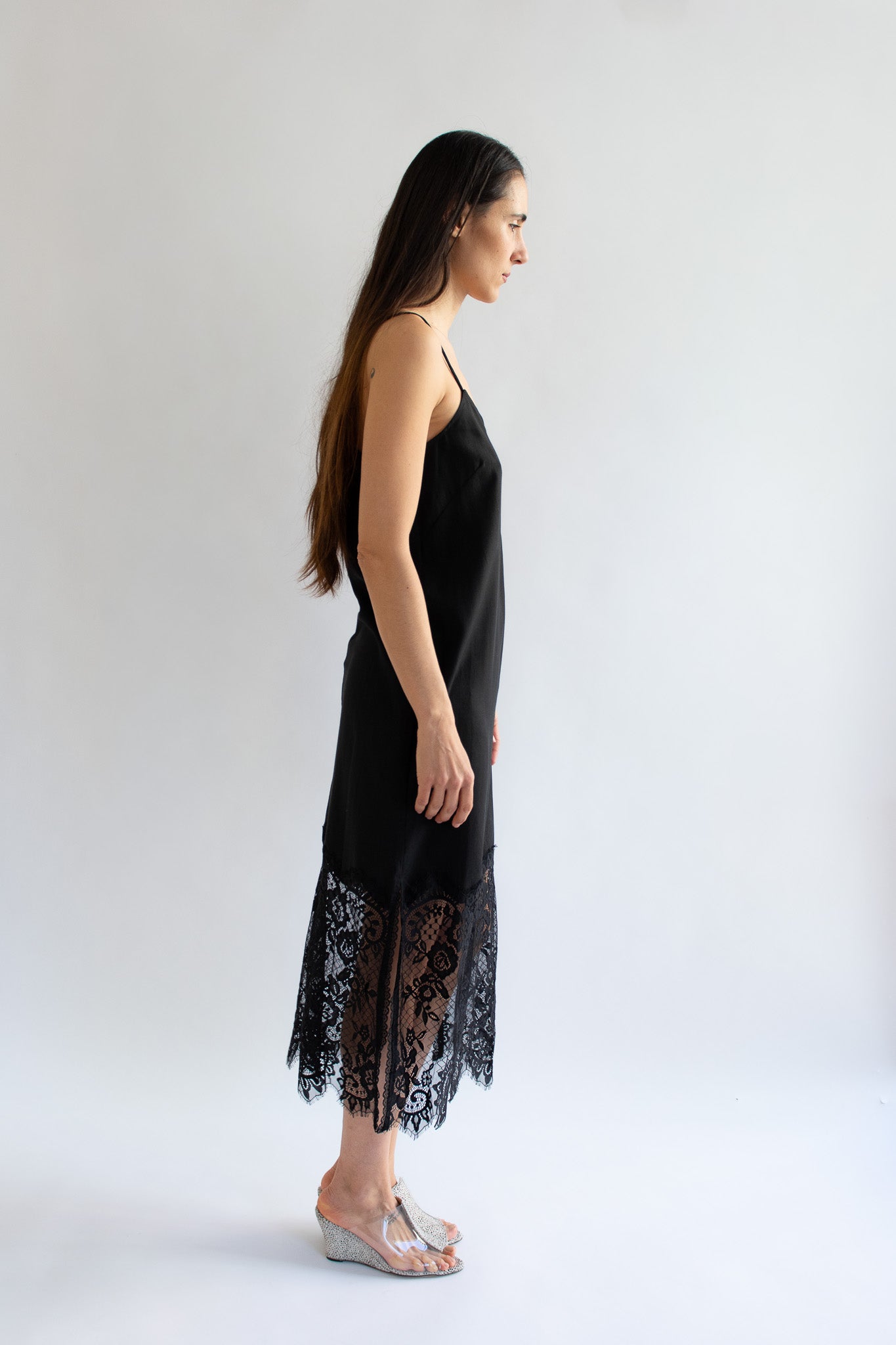 MR. LARKIN, Merci Slip Dress, Black