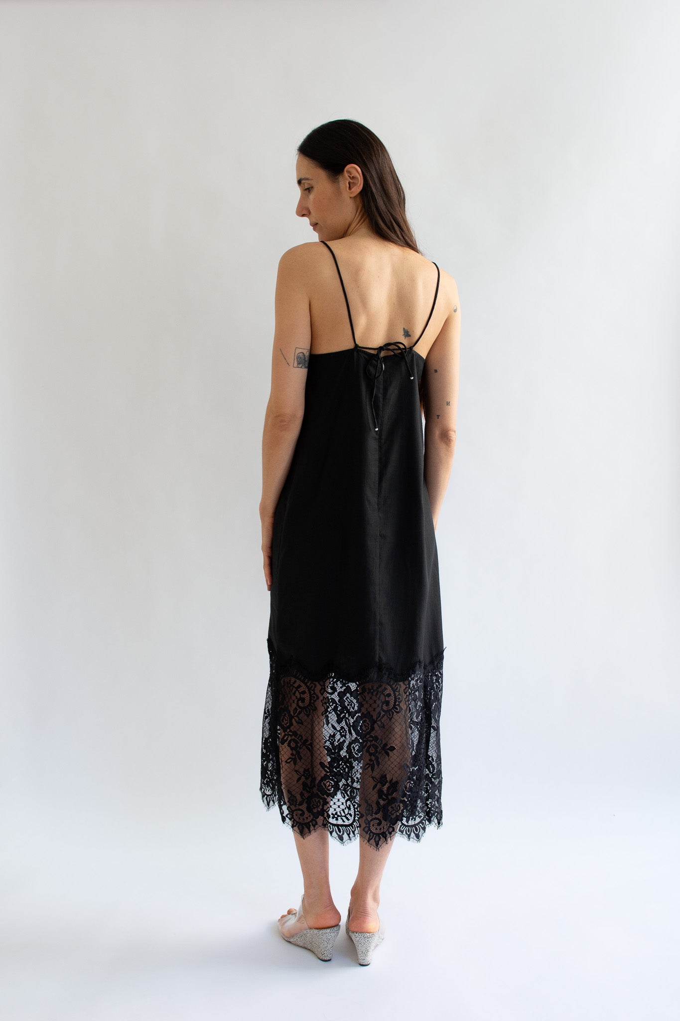 MR. LARKIN, Merci Slip Dress, Black