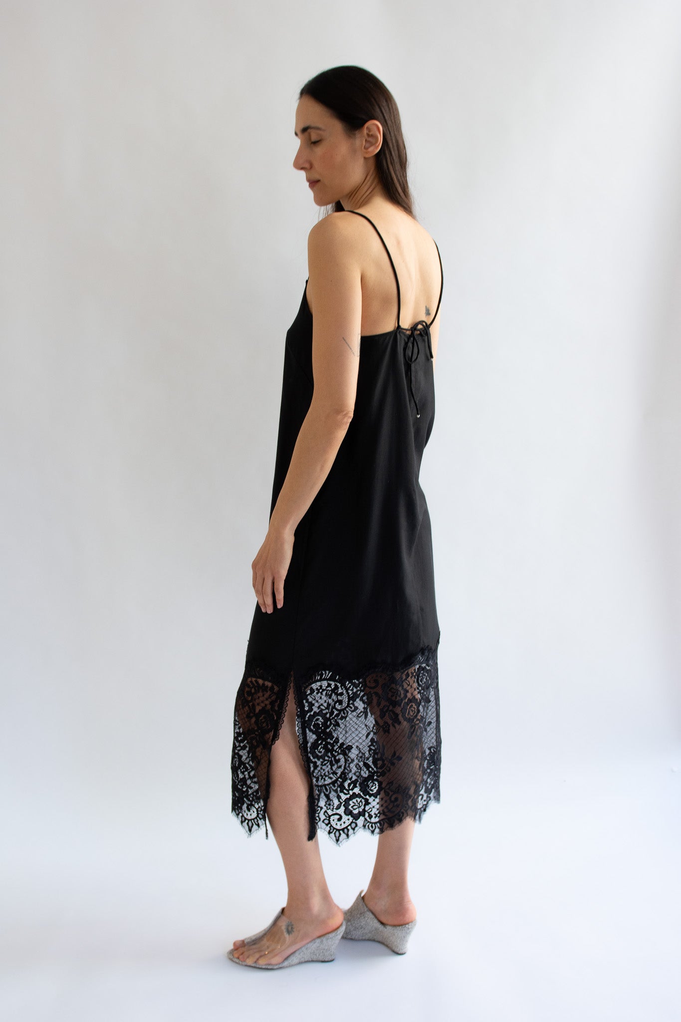 MR. LARKIN, Merci Slip Dress, Black