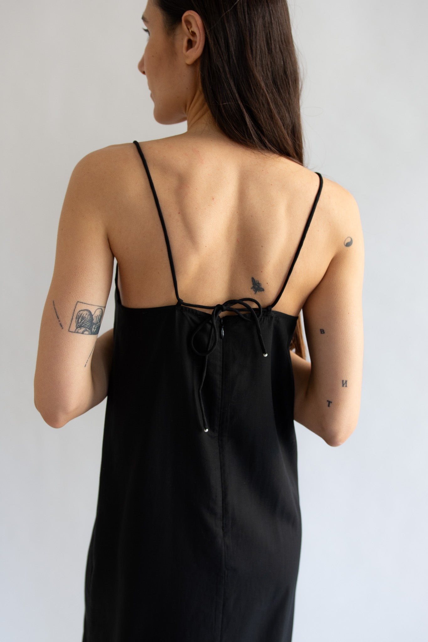 MR. LARKIN, Merci Slip Dress, Black