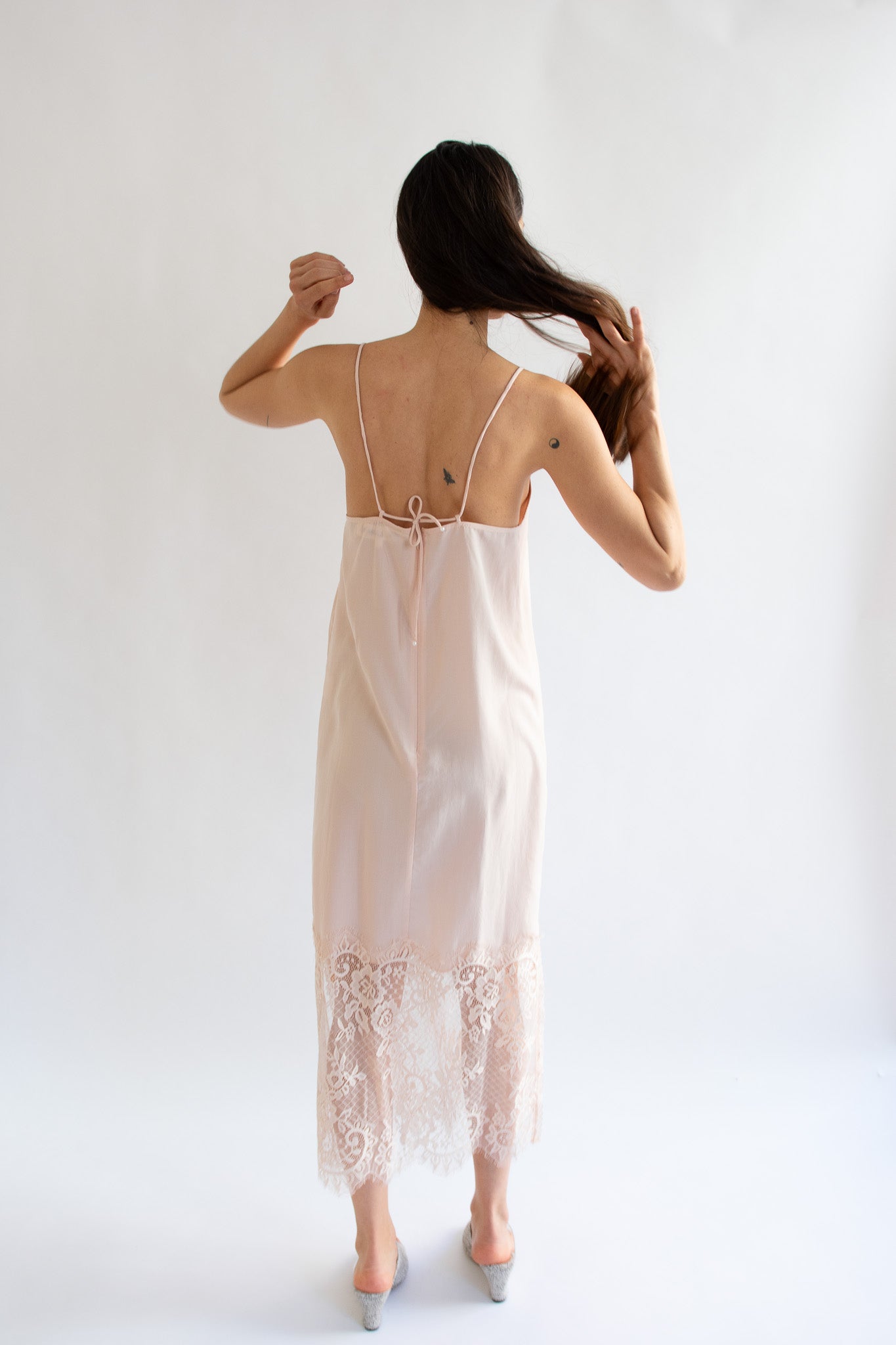 MR. LARKIN, Merci Slip Dress, Pale Peach