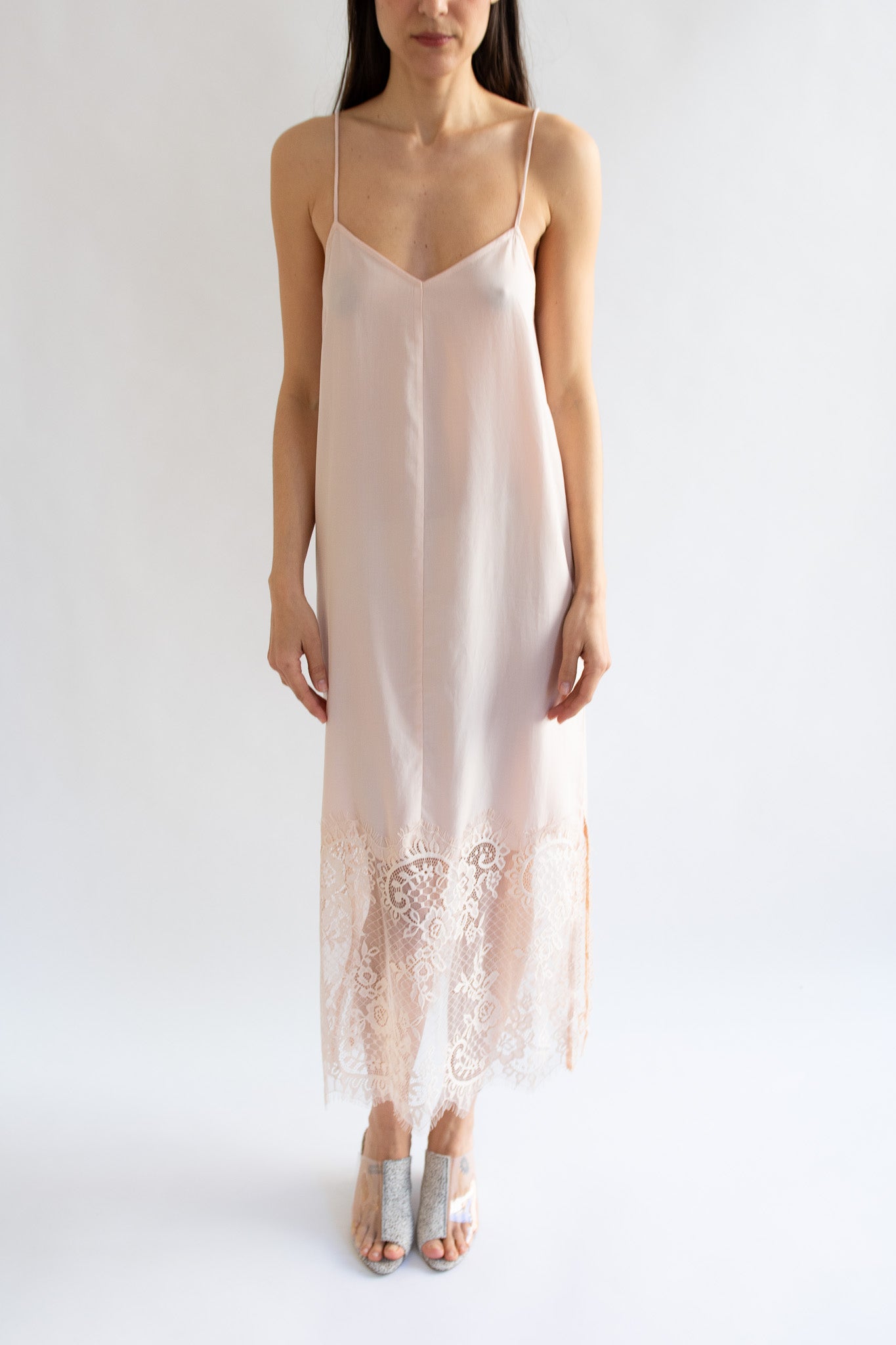 MR. LARKIN, Merci Slip Dress, Pale Peach