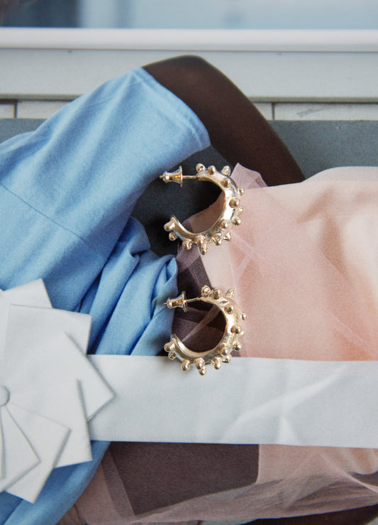 FARIS, Dotto Hoops, Sterling Silver