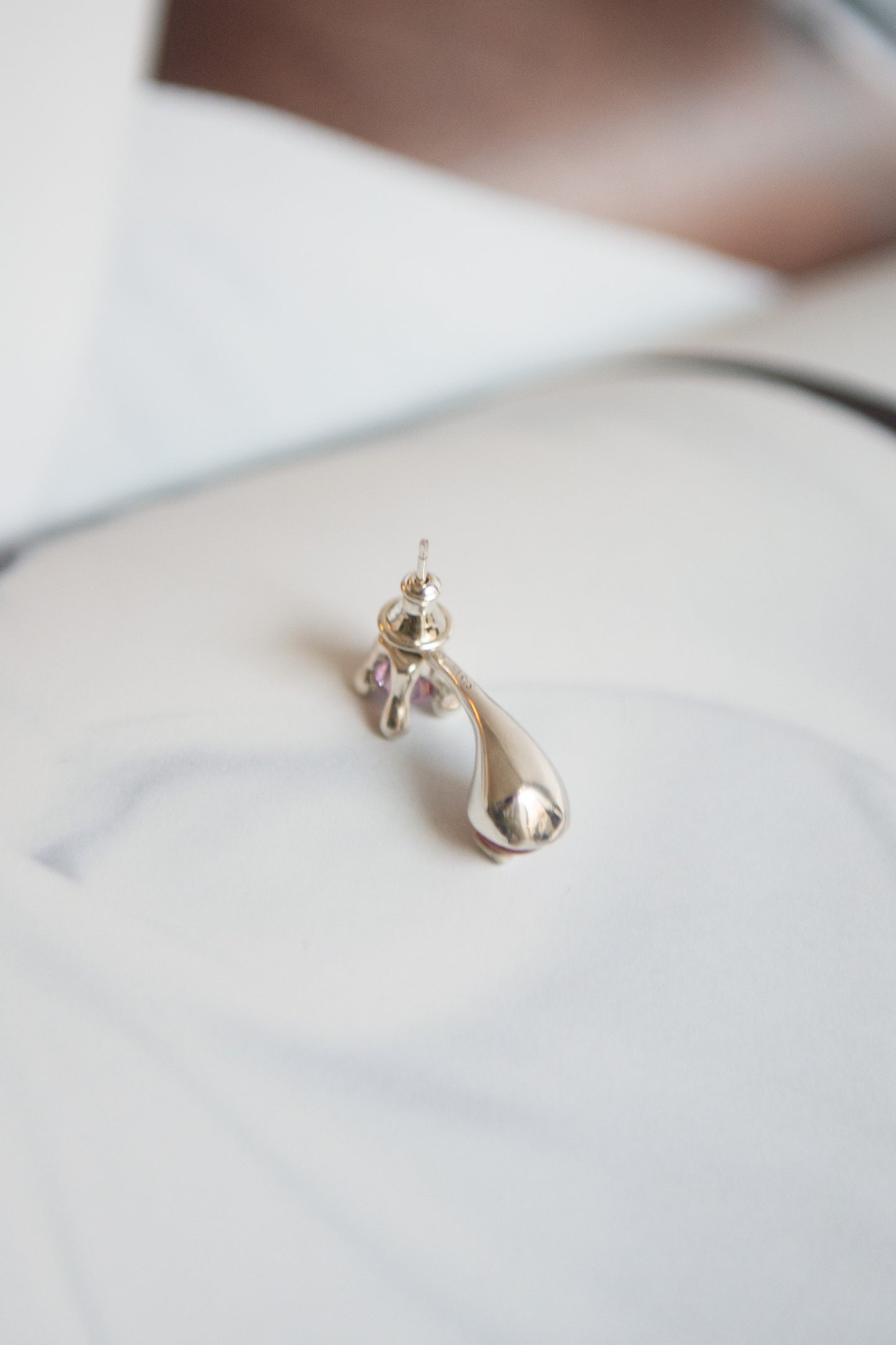 FARIS, Dotto Gem Stud Earrings, Pink Amethyst/Carnelian