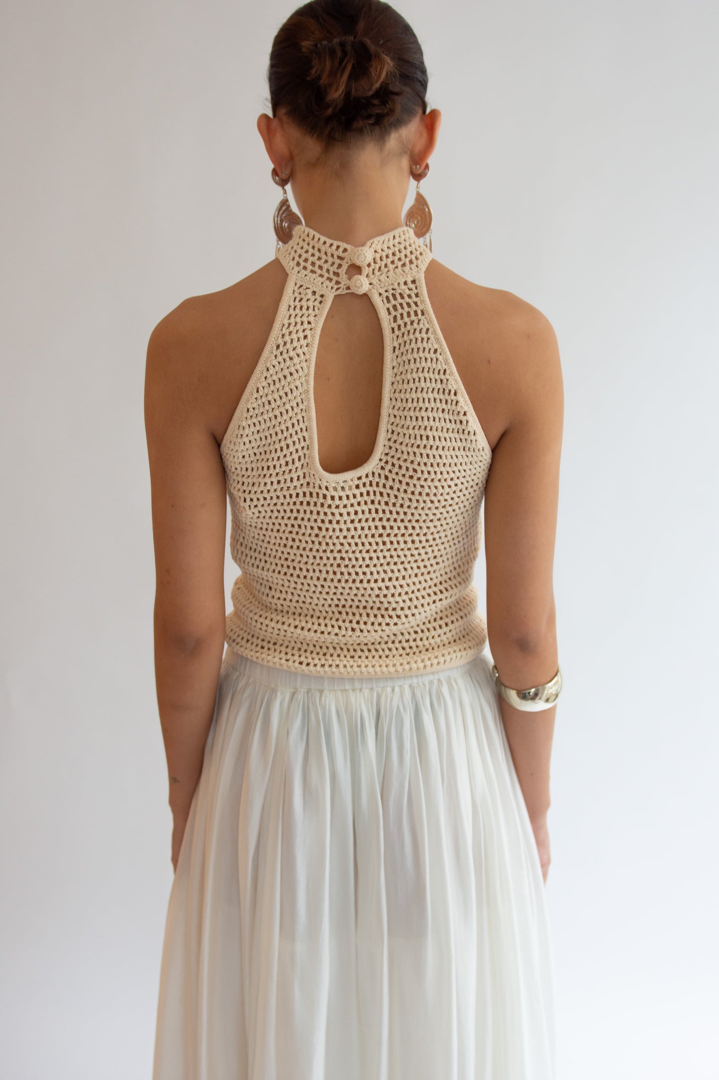 THE GARMENT, Egypt Crochet Top, Bone