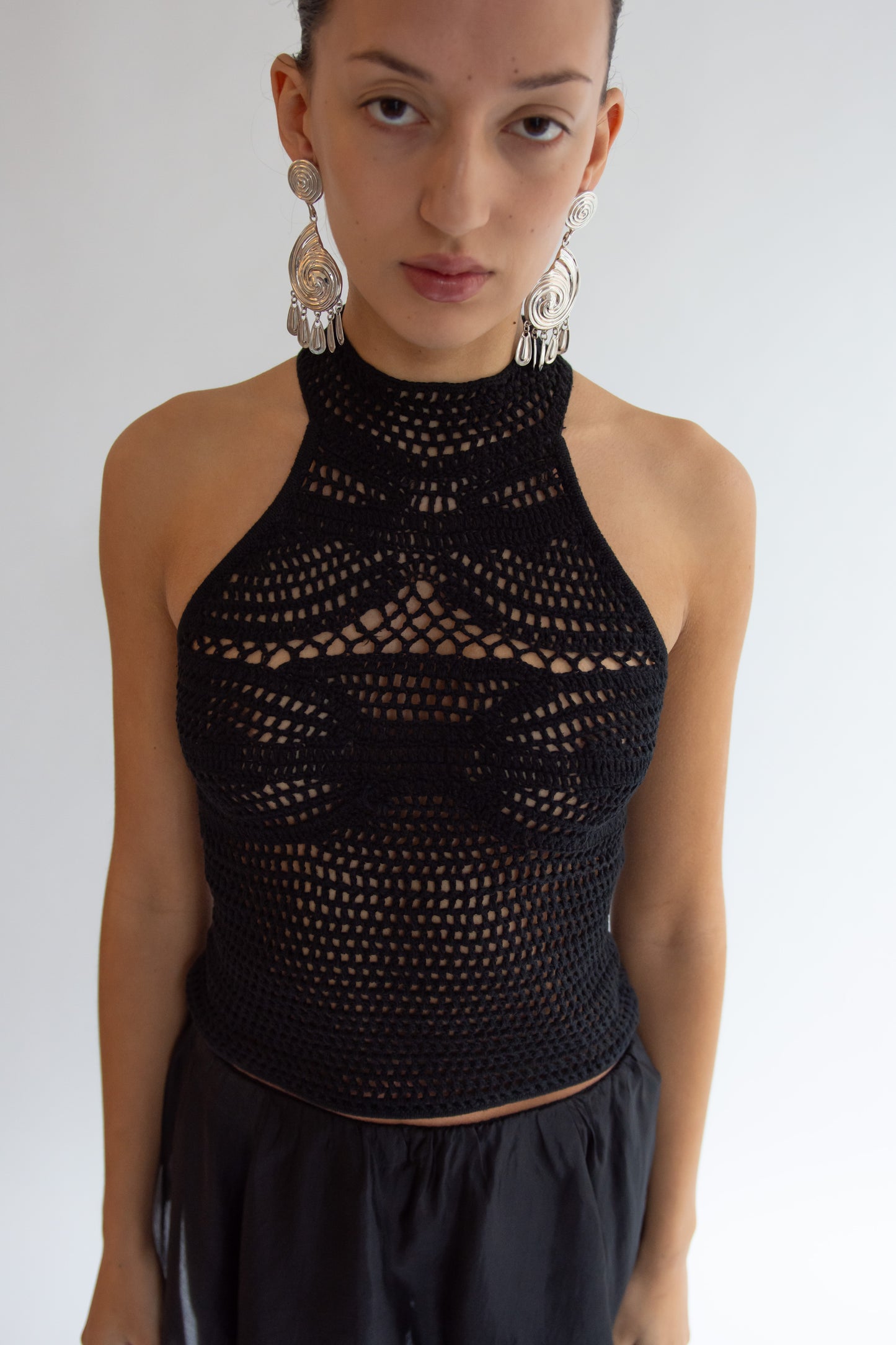 THE GARMENT, Egypt Crochet Top, Black
