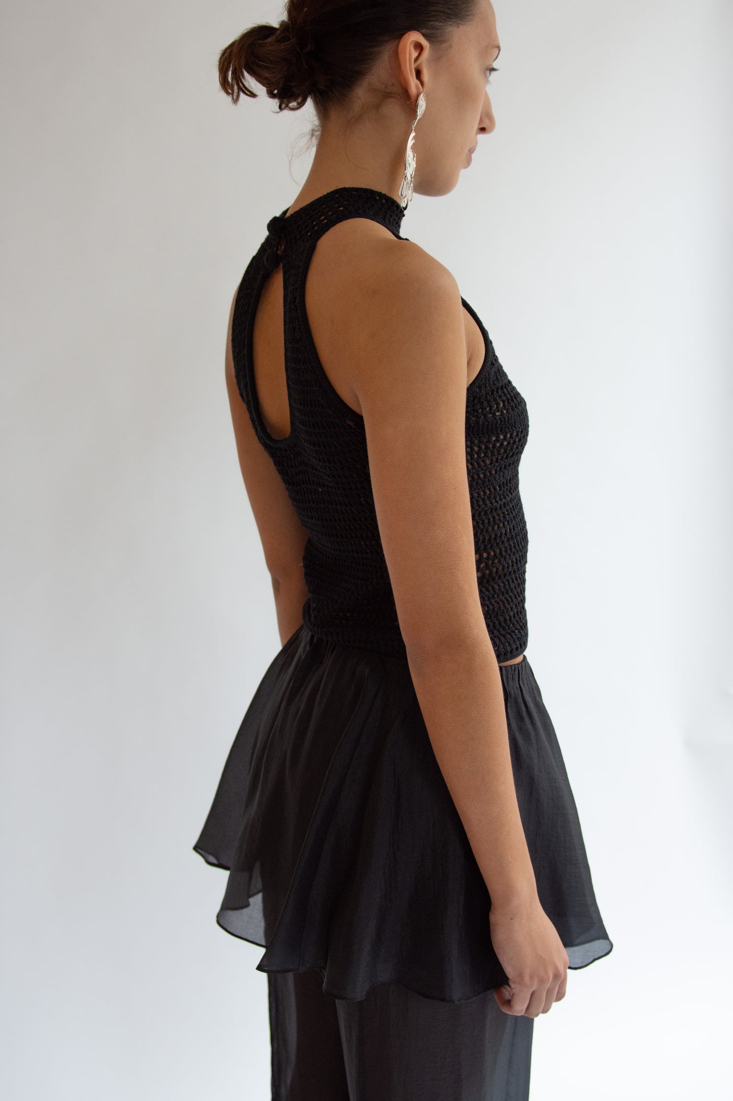 THE GARMENT, Egypt Crochet Top, Black