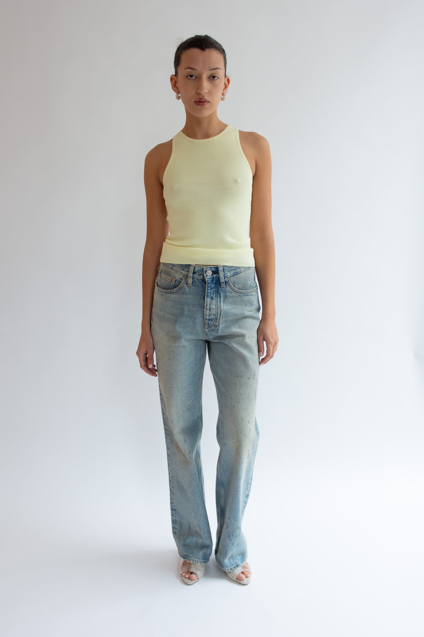 SUNFLOWER, Relaxed Boot Jean, Paint Worn