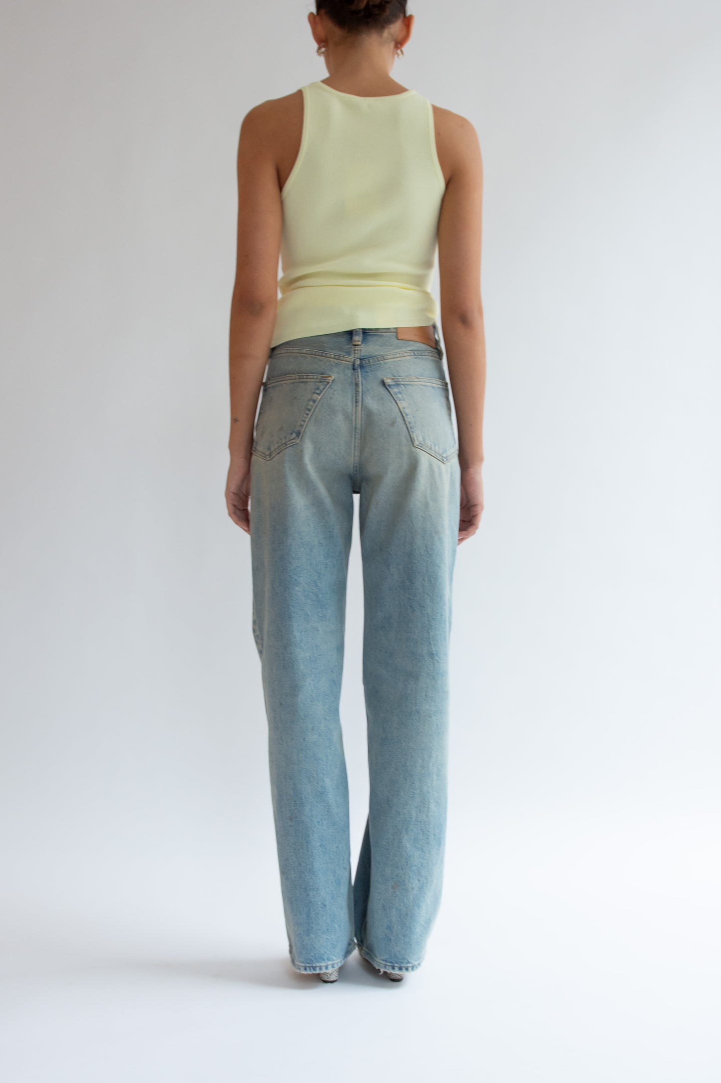 SUNFLOWER, Relaxed Boot Jean, Paint Worn