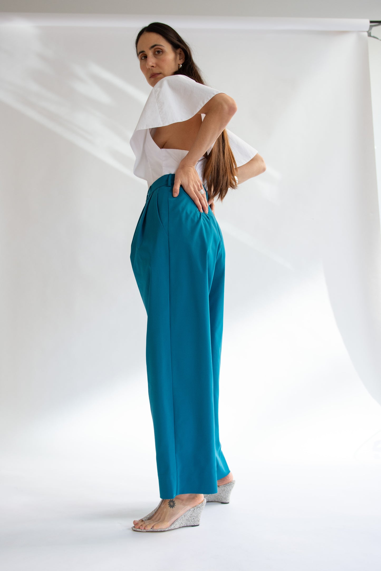 MR. LARKIN, Cleo Pant, Teal
