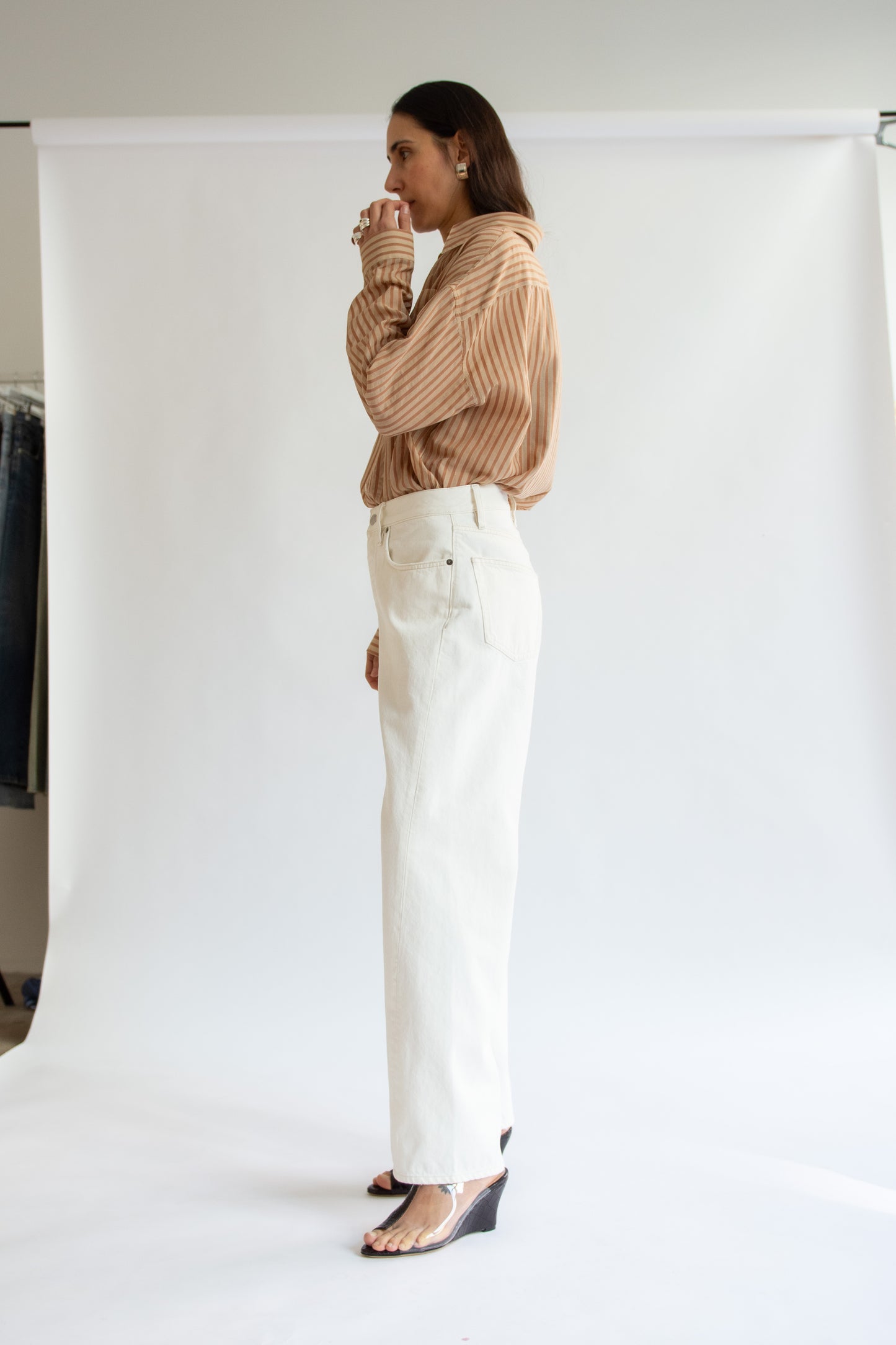 SUNFLOWER, Wide Twist Jean, Vintage White