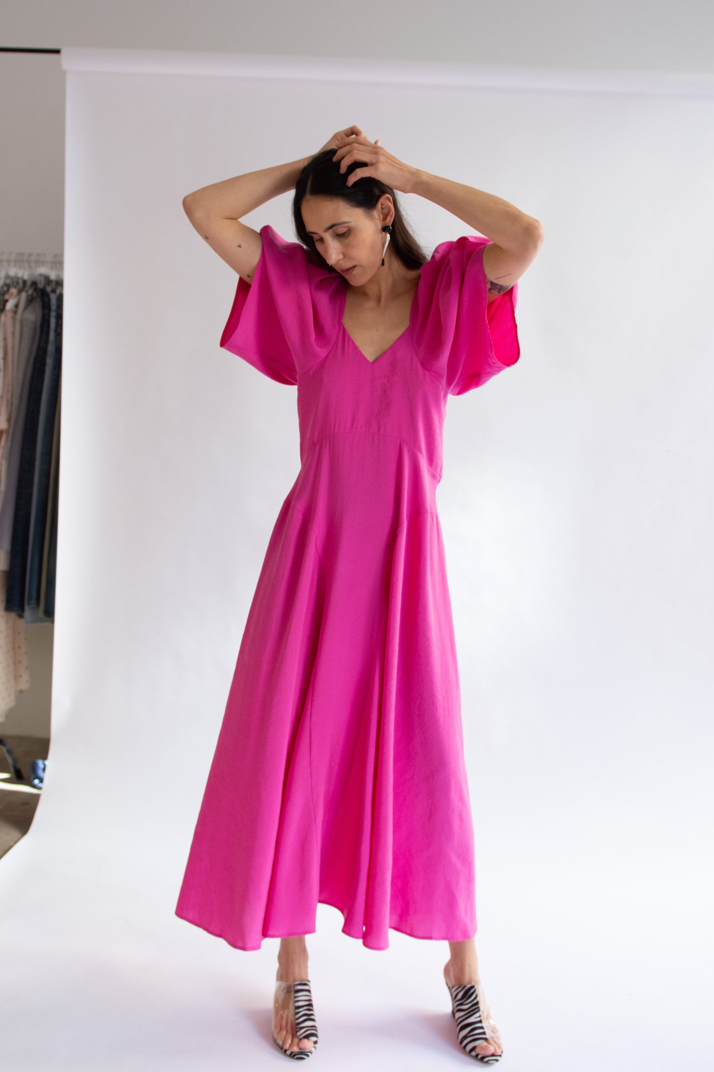 MR. LARKIN, Lexi V-neck Dress, Argon