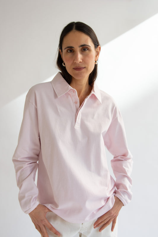 SUNFLOWER, Heavy Jersey Rugby Polo, Pink