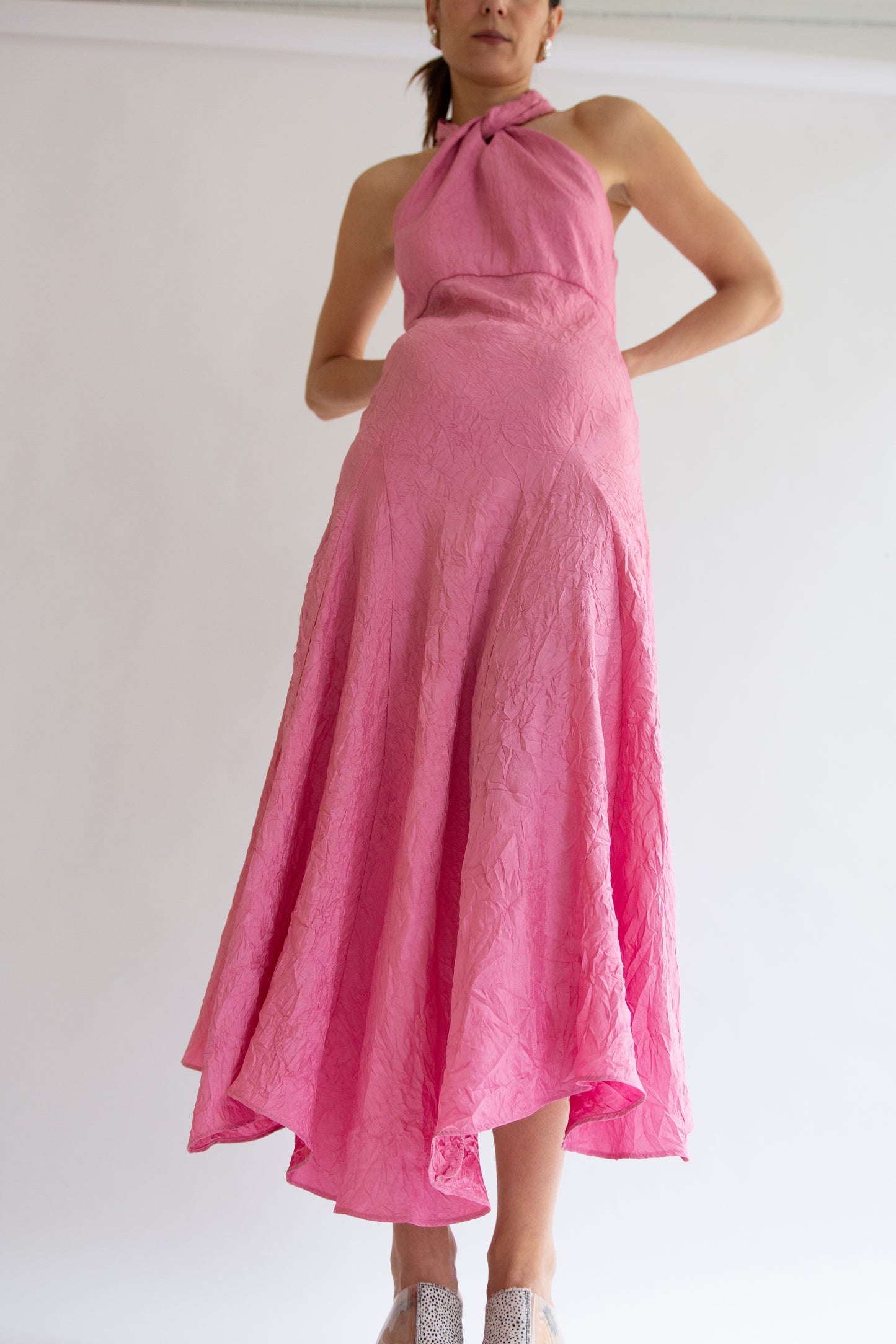 NOMIA, Scarf Bias Maxi Dress, Peony
