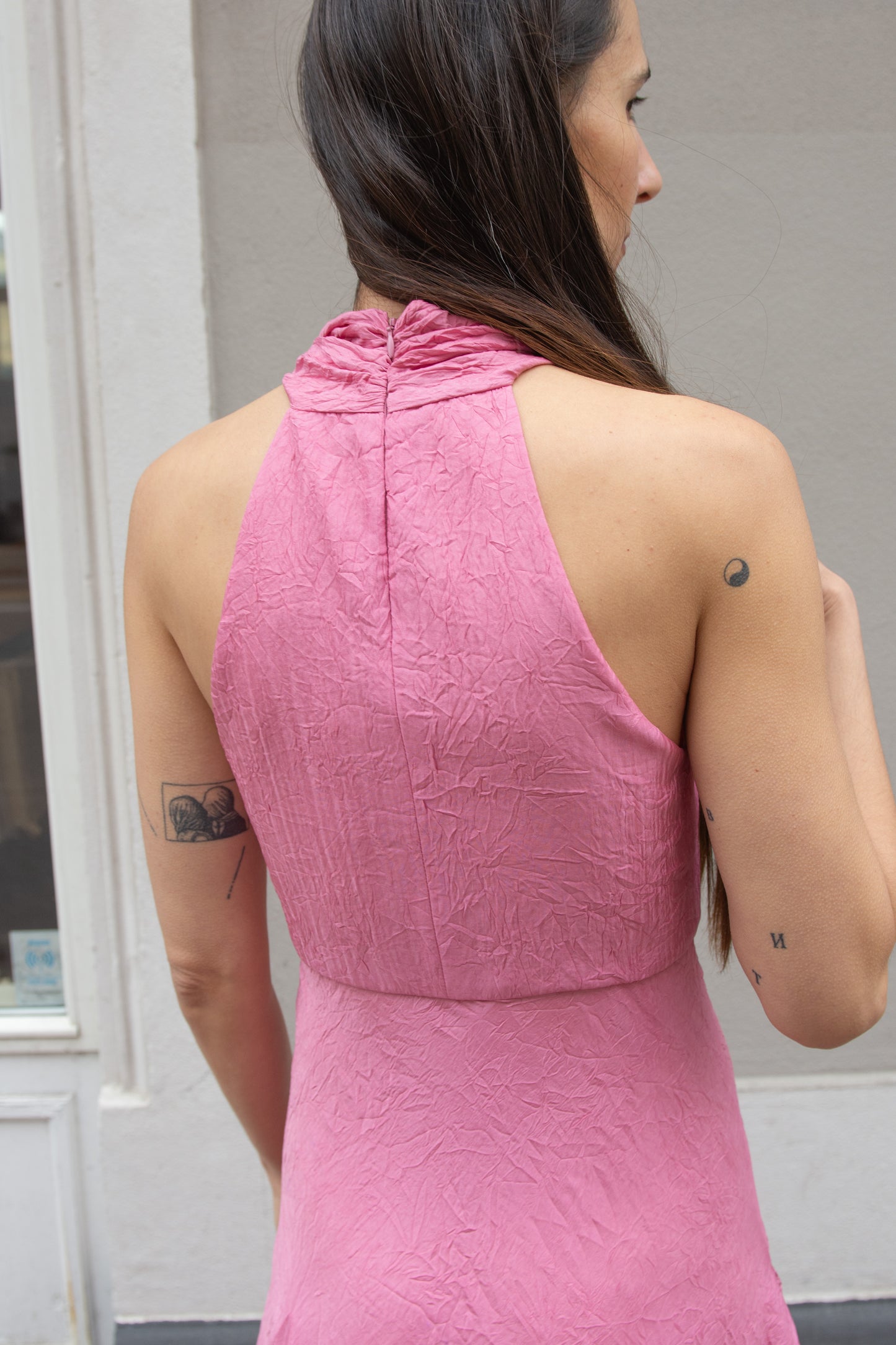 NOMIA, Scarf Bias Maxi Dress, Peony