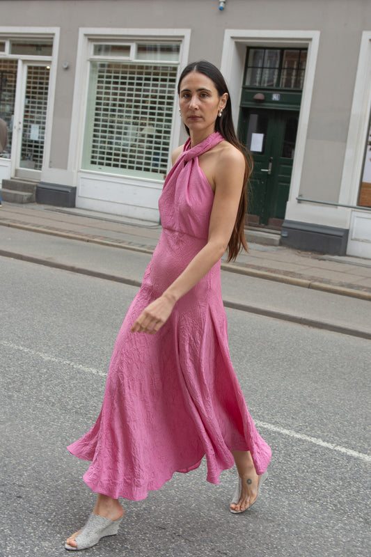 NOMIA, Scarf Bias Maxi Dress, Peony