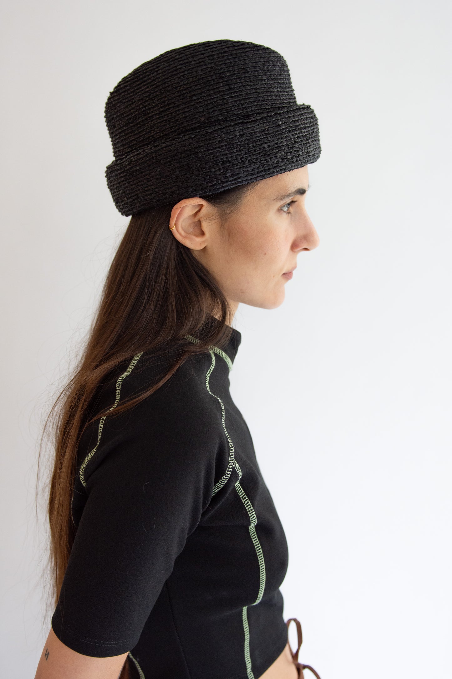 Gigi Burris, Sharina Hat, Black Raffia