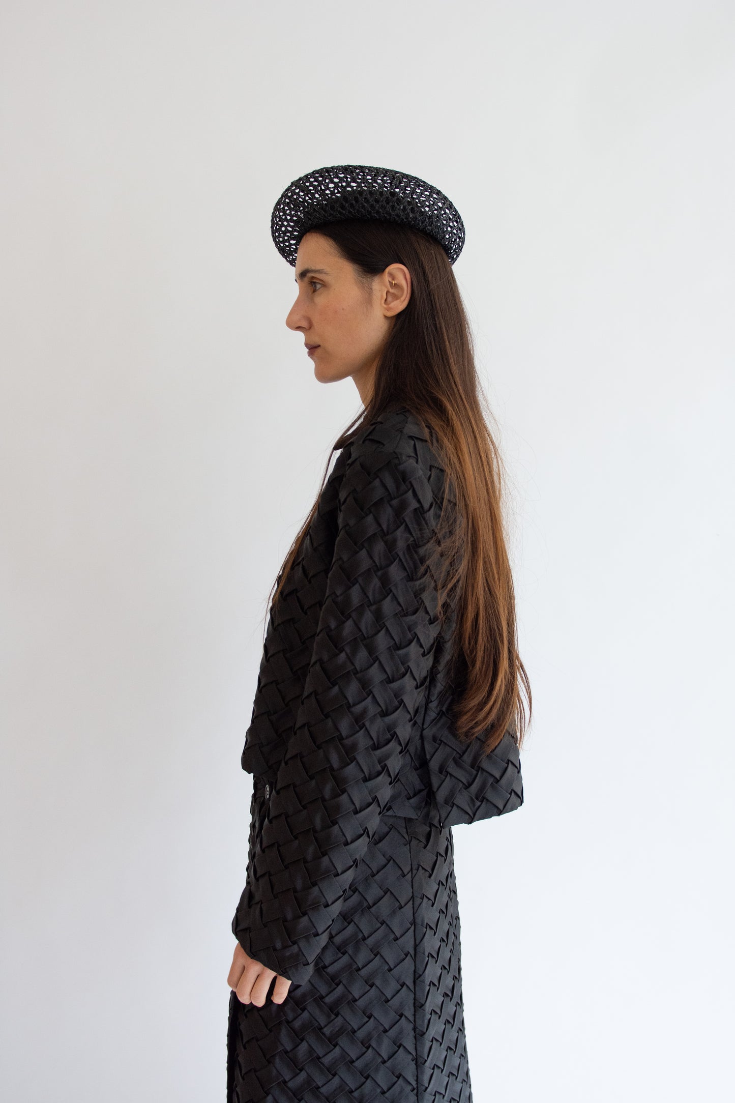 Gigi Burris, Coco Straw Beret, Black