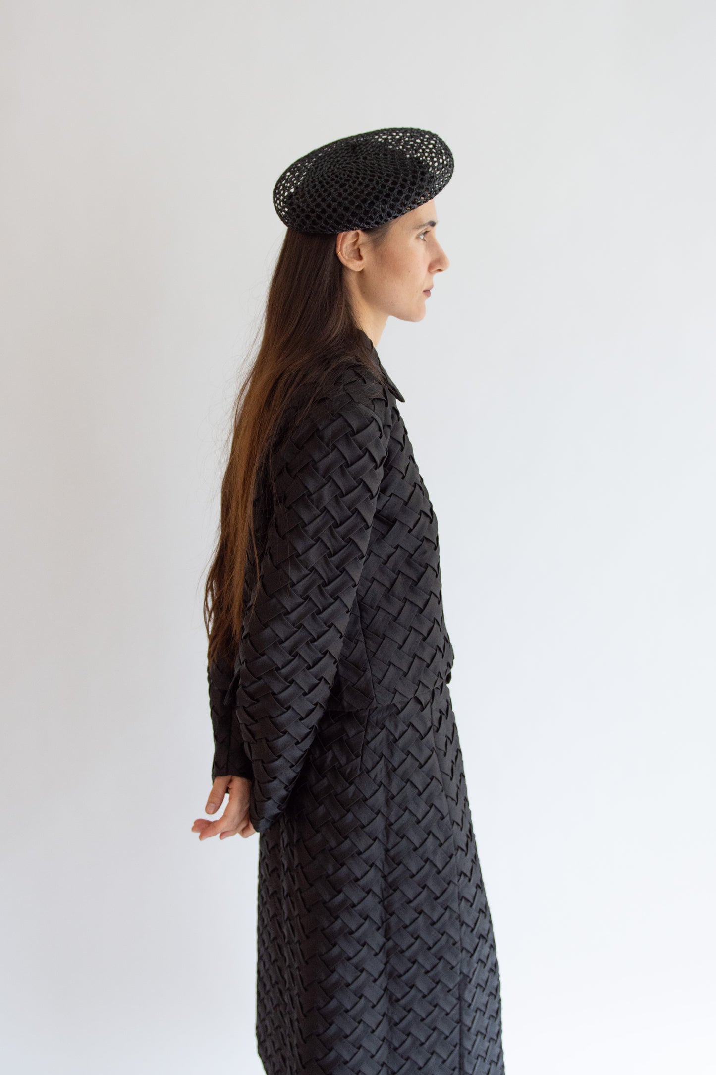 Gigi Burris, Coco Straw Beret, Black
