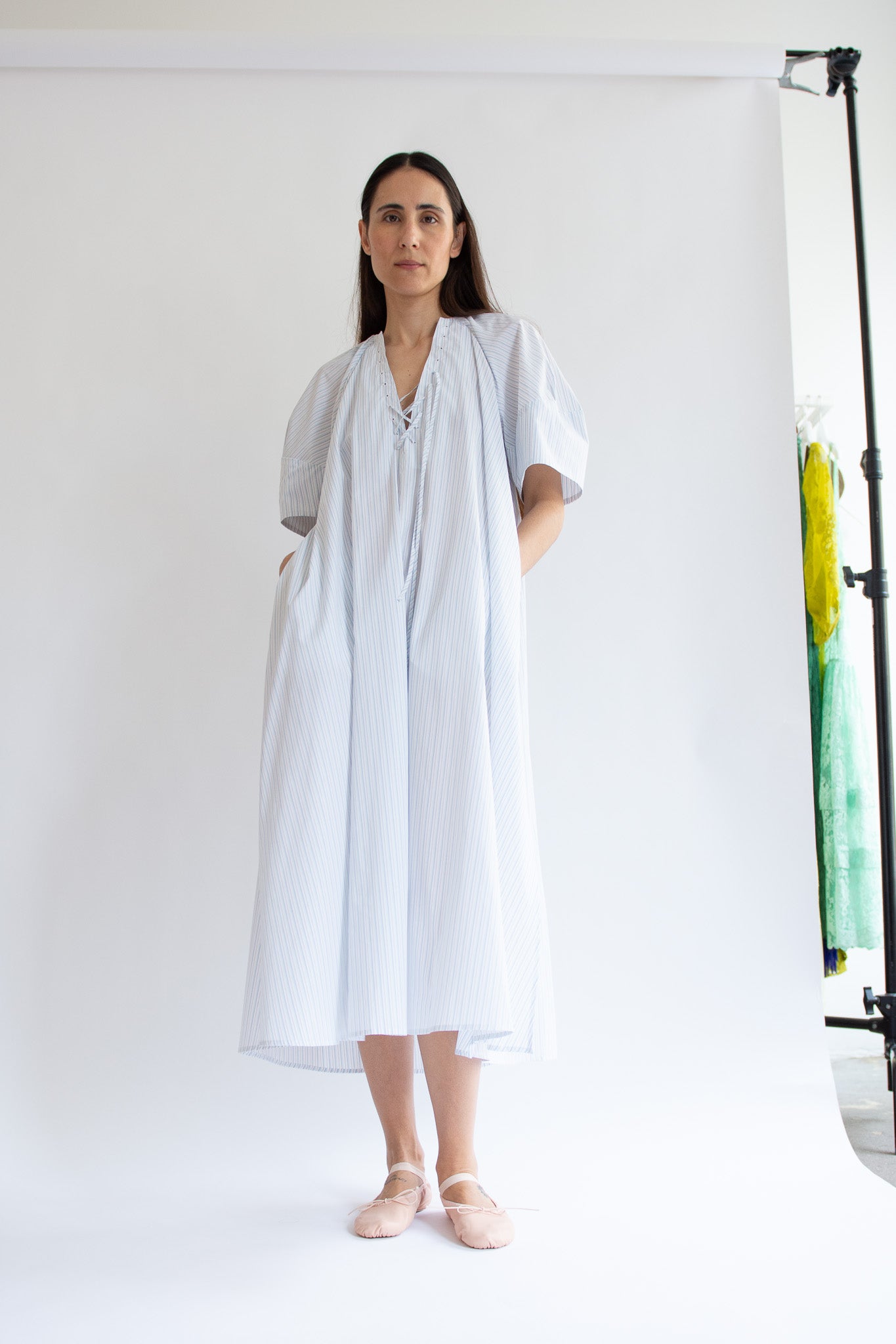 MR. LARKIN, Maya Dress, Baby Blue Grey
