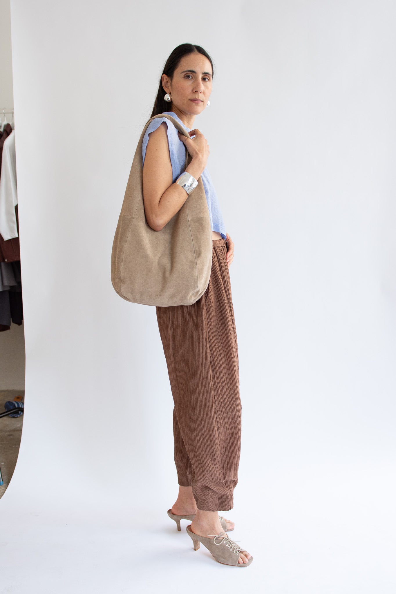 RACHEL COMEY, Harley Shoulder Bag, Suede, Dune