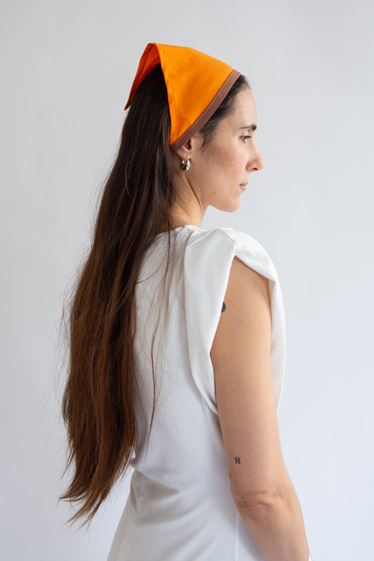 MR. LARKIN, Wilma Triangle Scarf, Safety Orange